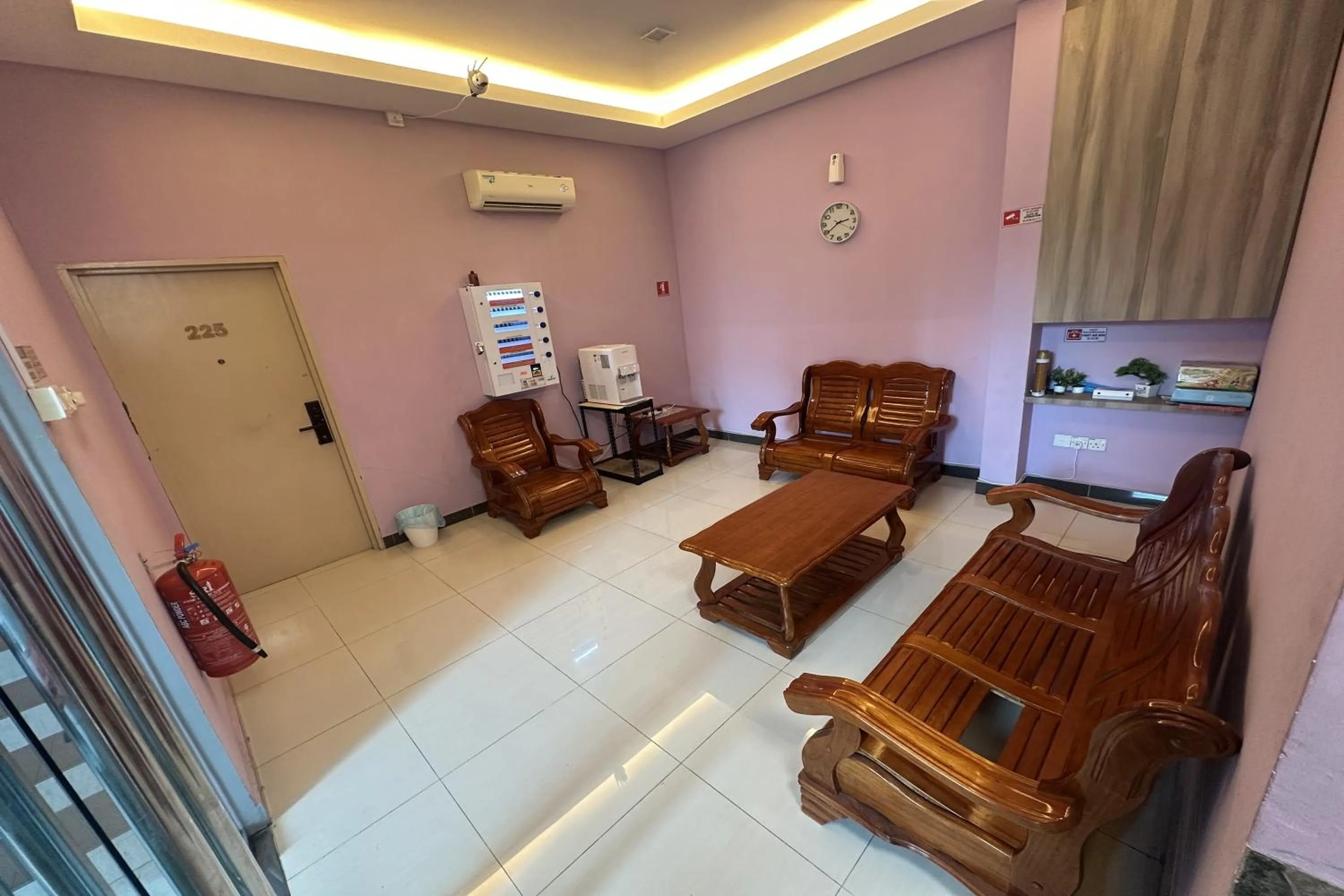 Seating area in ABC Hostel