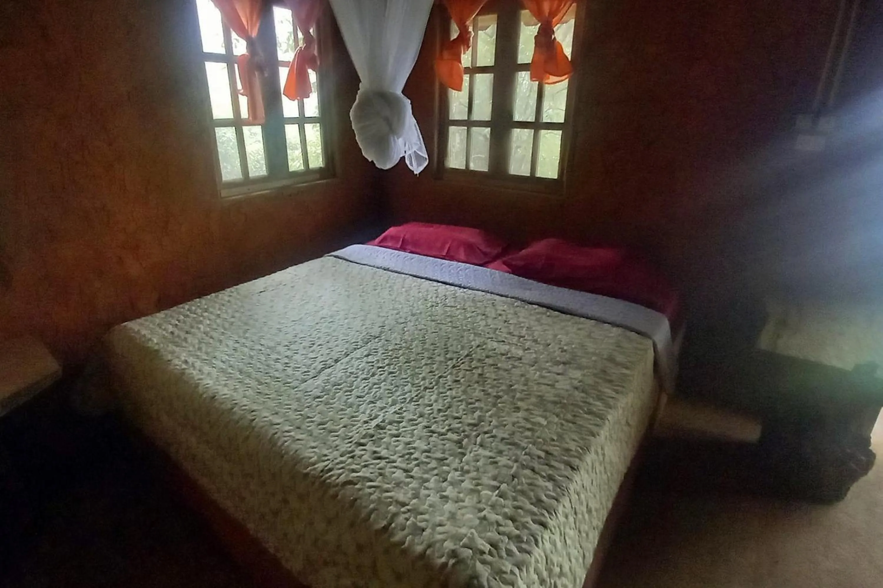 Bed in Doi PuMuen LAHU Homestay