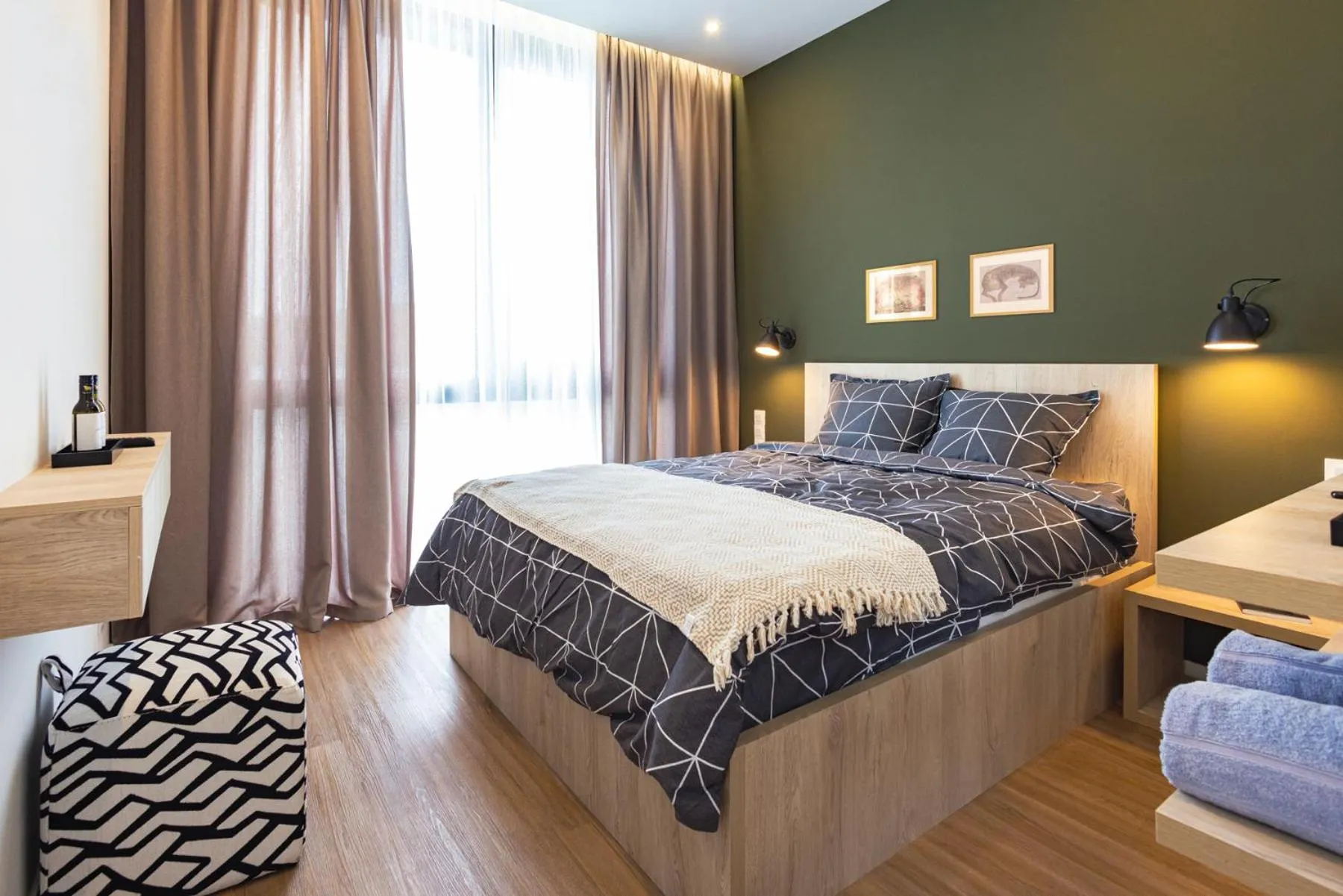 Bed in Apart Hotel Kundzuli