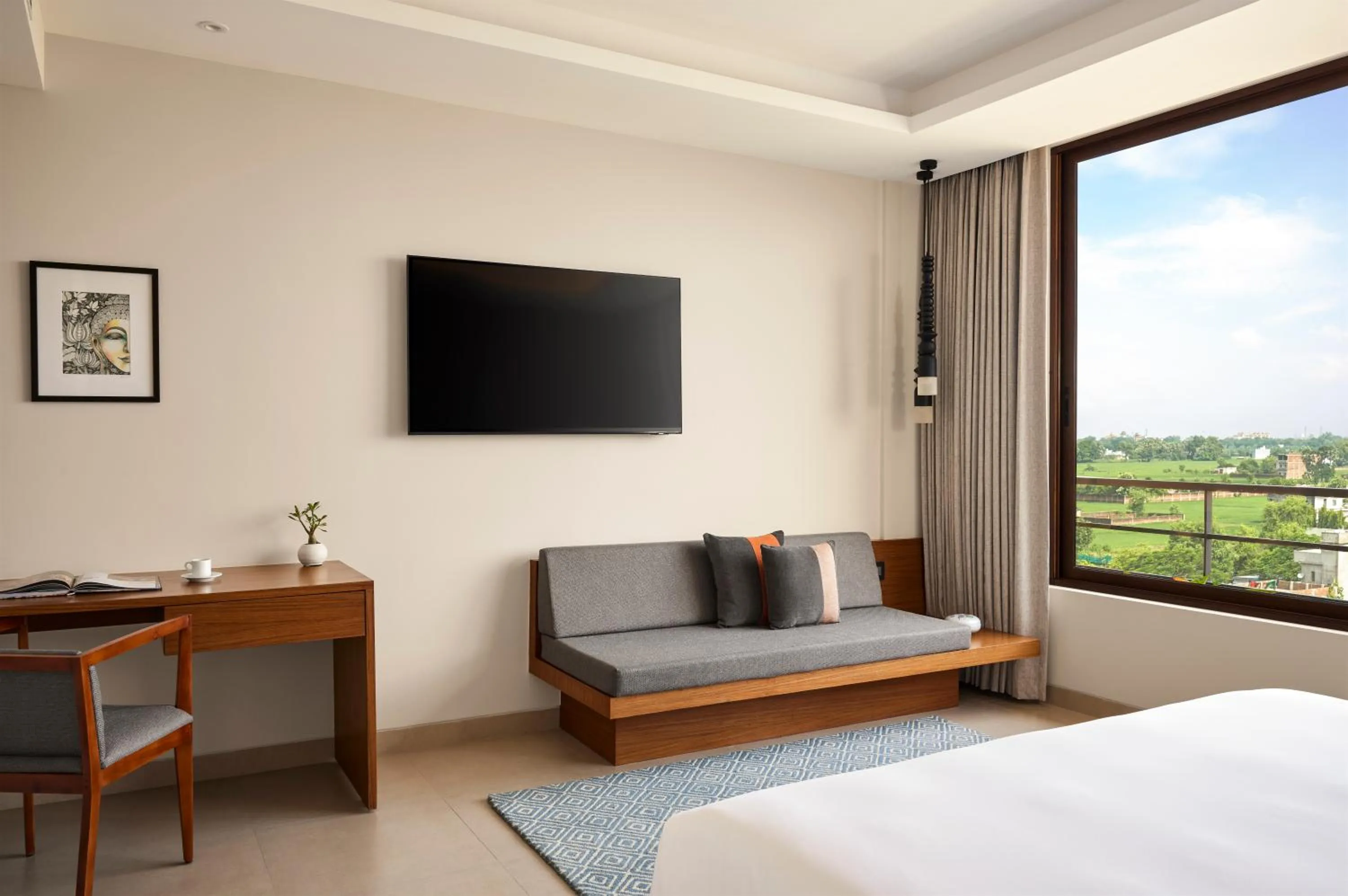 Seating area, Bed in Hyatt Place Bodh Gaya