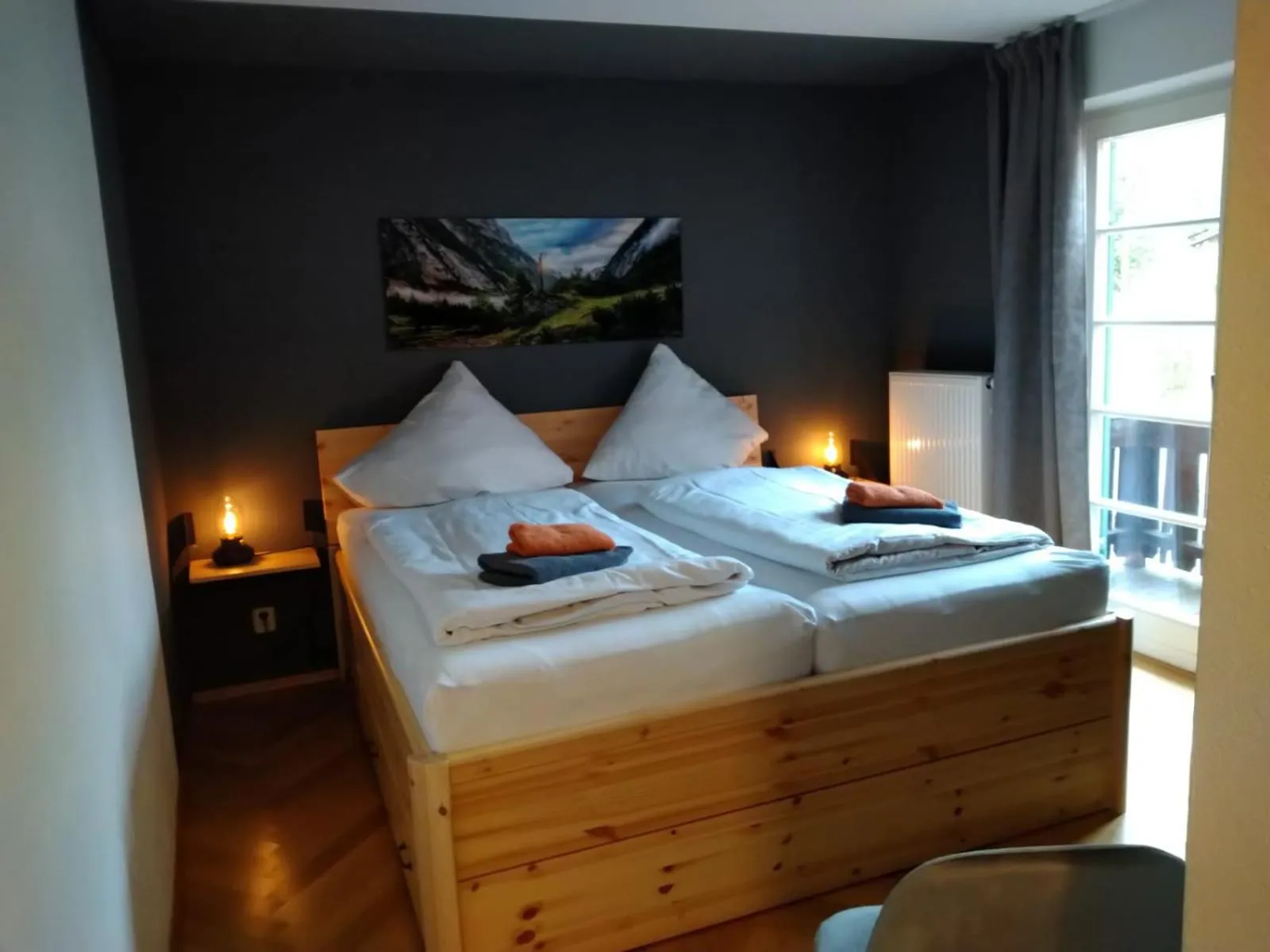 Bed in Hotel Garni Forsthaus Ruhpolding