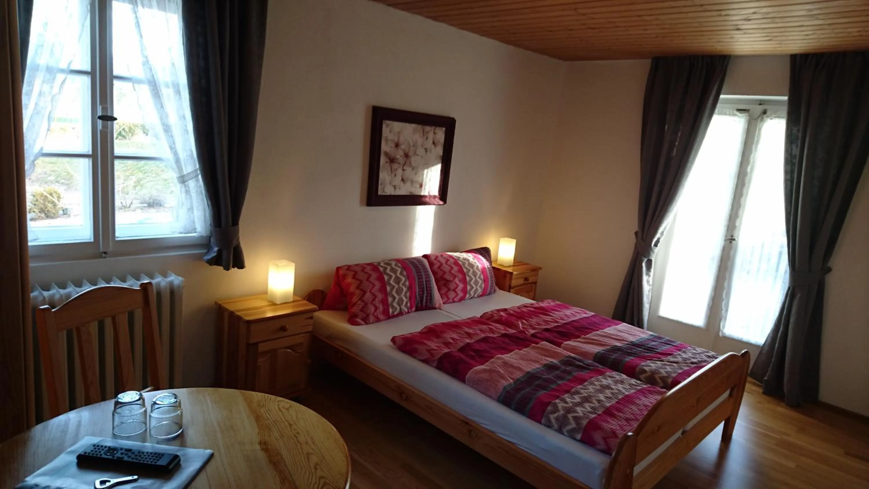 Balcony/Terrace, Bed in Hotel Garni Forsthaus Ruhpolding