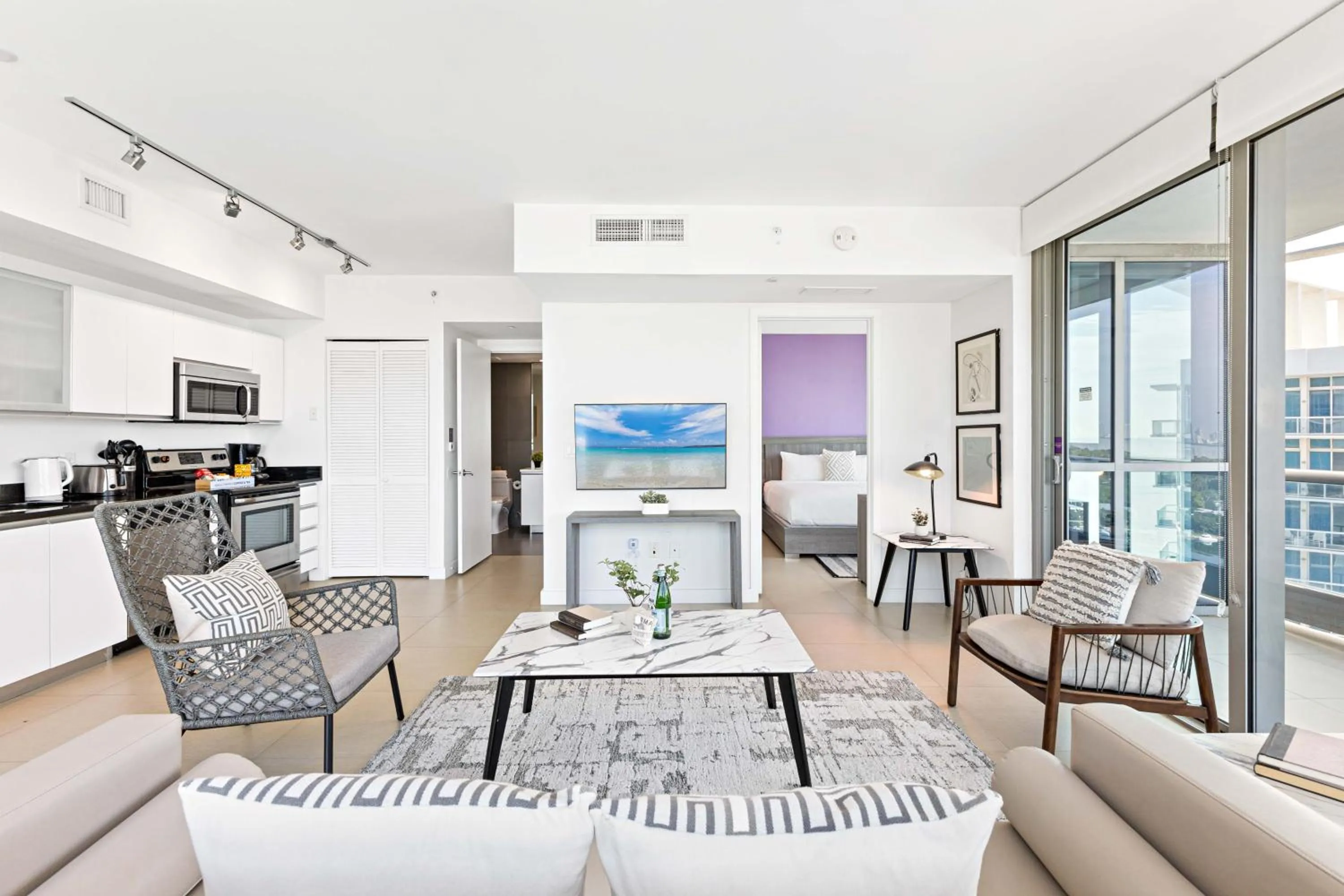 Living room in Dharma Home Suites Miami Beach at Monte Carlo