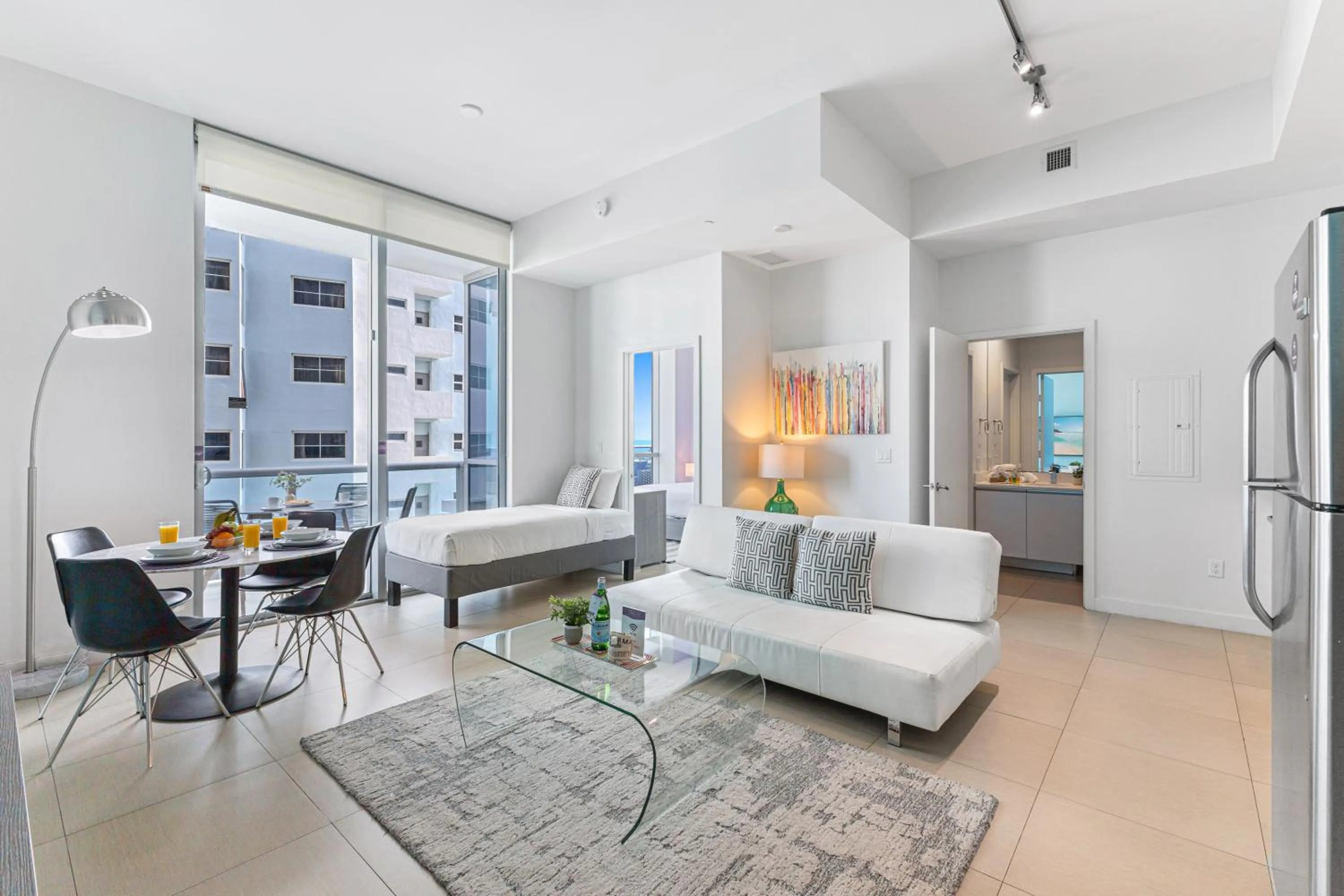 Bed in Dharma Home Suites Miami Beach at Monte Carlo