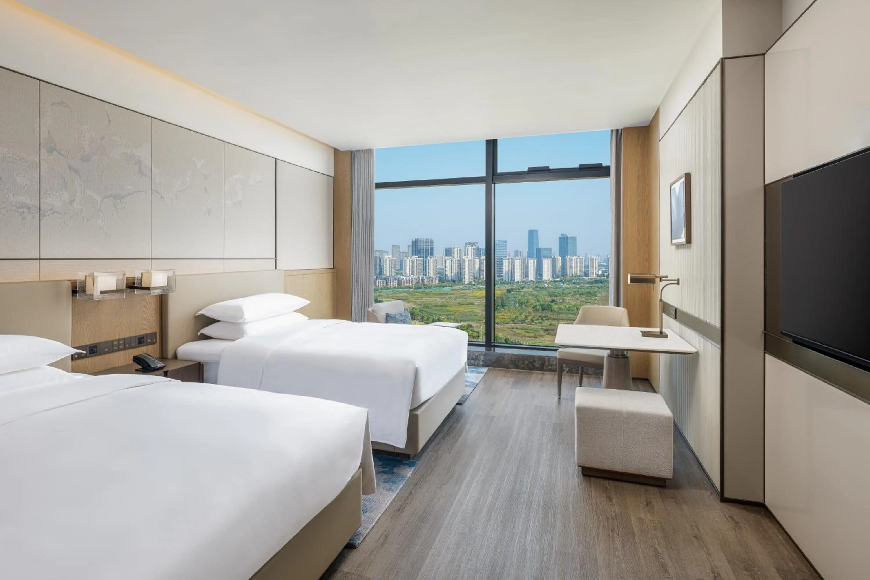 Bedroom, Bed in Shaoxing Marriott Hotel Shangyu