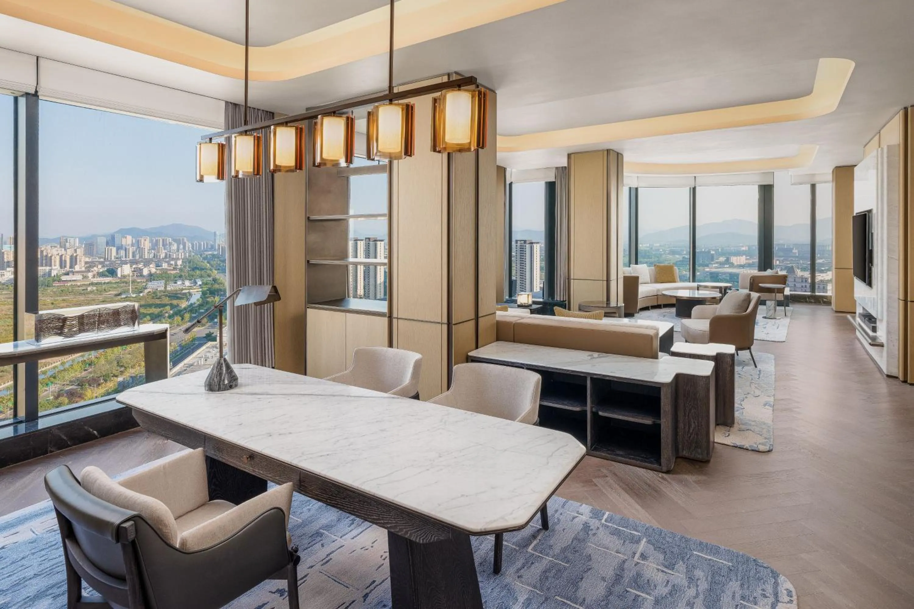 Living room in Shaoxing Marriott Hotel Shangyu