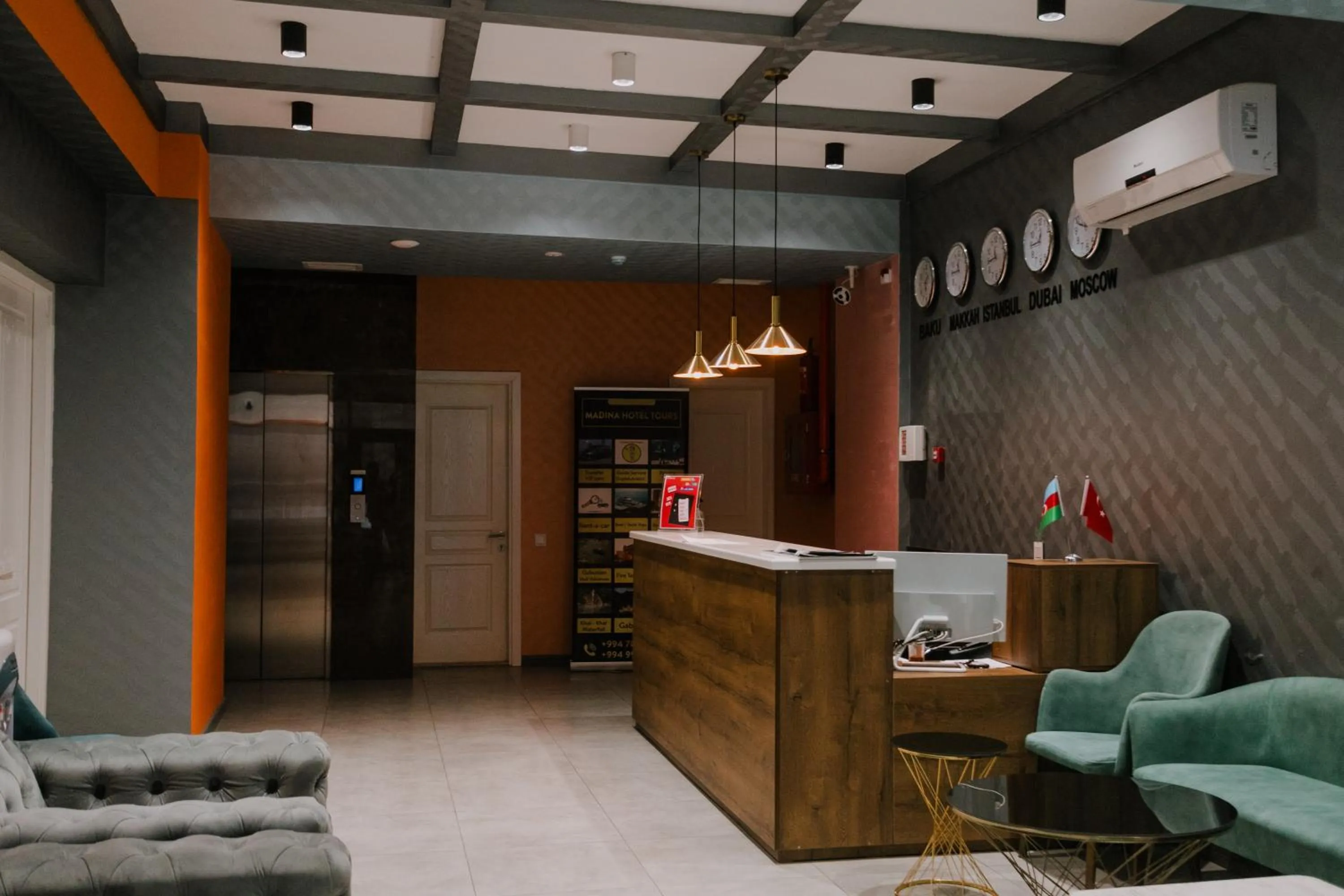 Seating area in Madina-ZamZam Halal Hotels Group