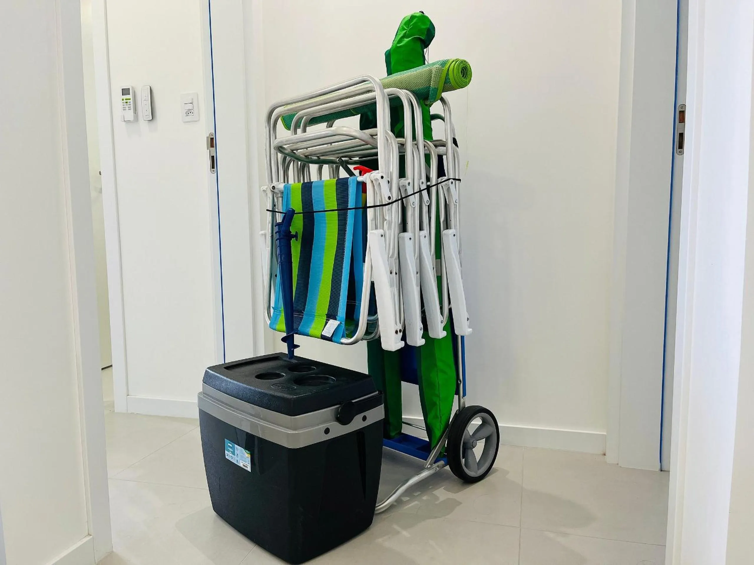 Area and facilities in Incrível apartamento à 200m da praia