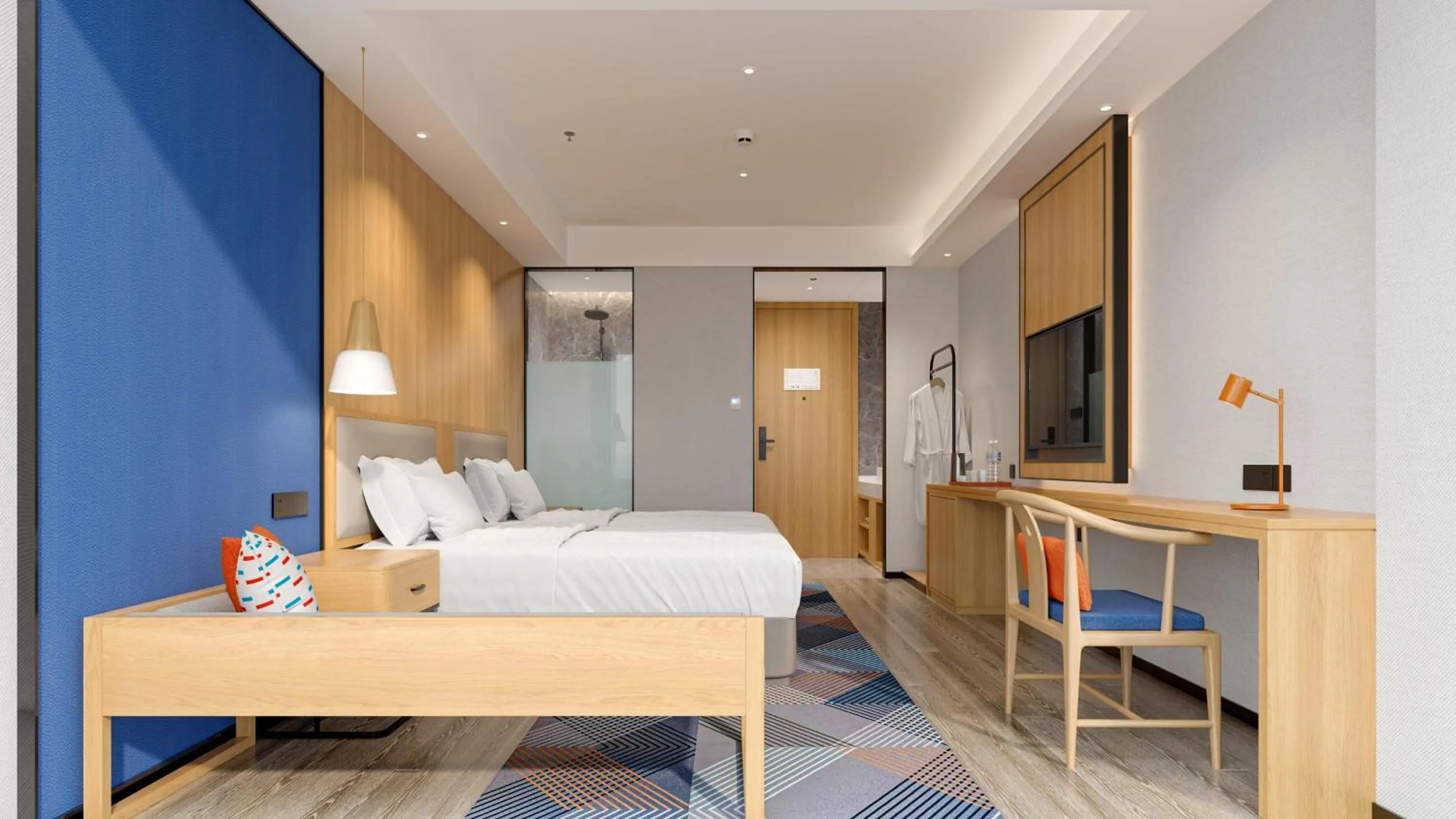 Photo of the whole room, Bed in Holiday Inn Express Huangshi Cihu Lake by IHG