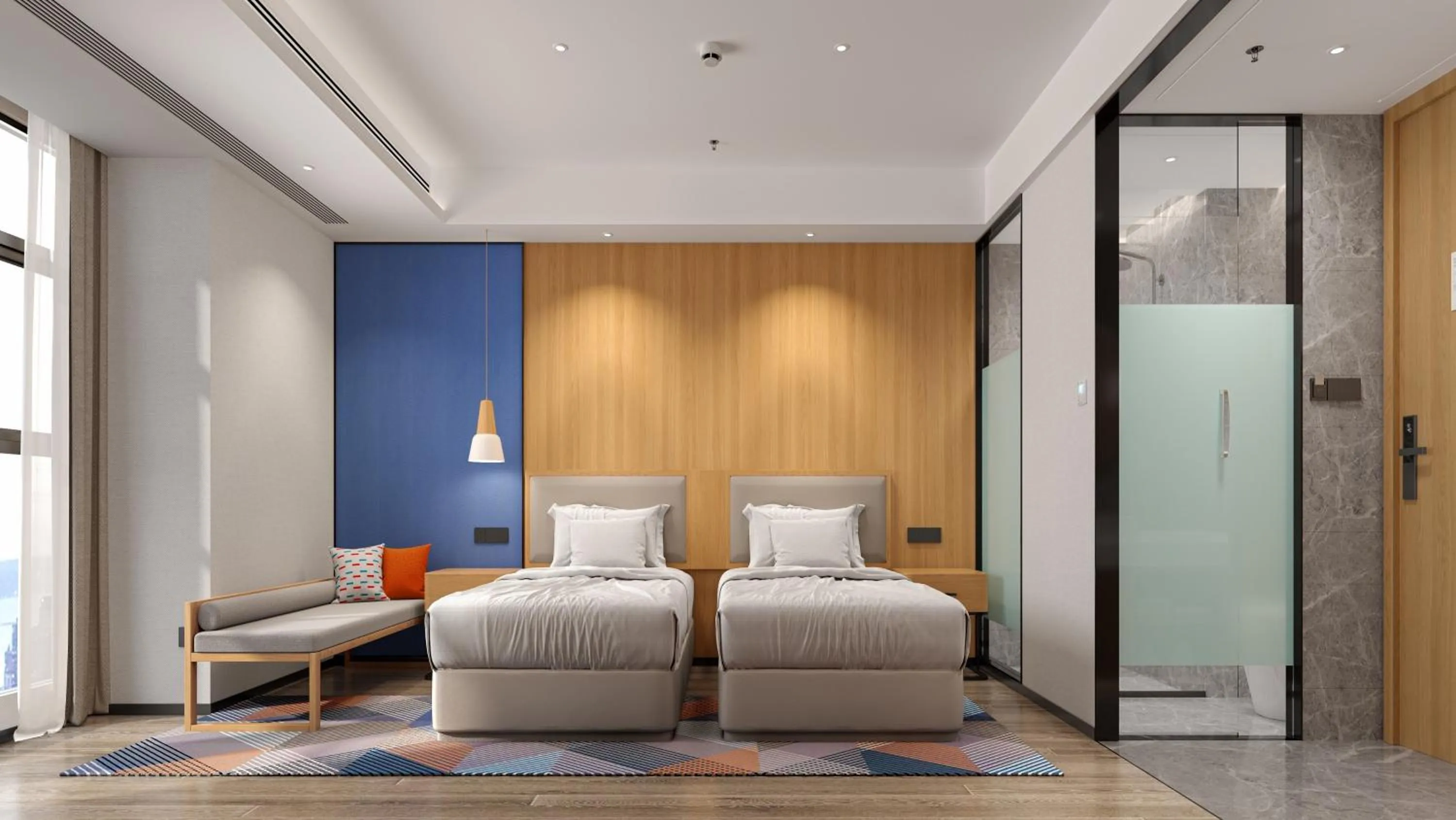 Photo of the whole room, Bed in Holiday Inn Express Huangshi Cihu Lake by IHG