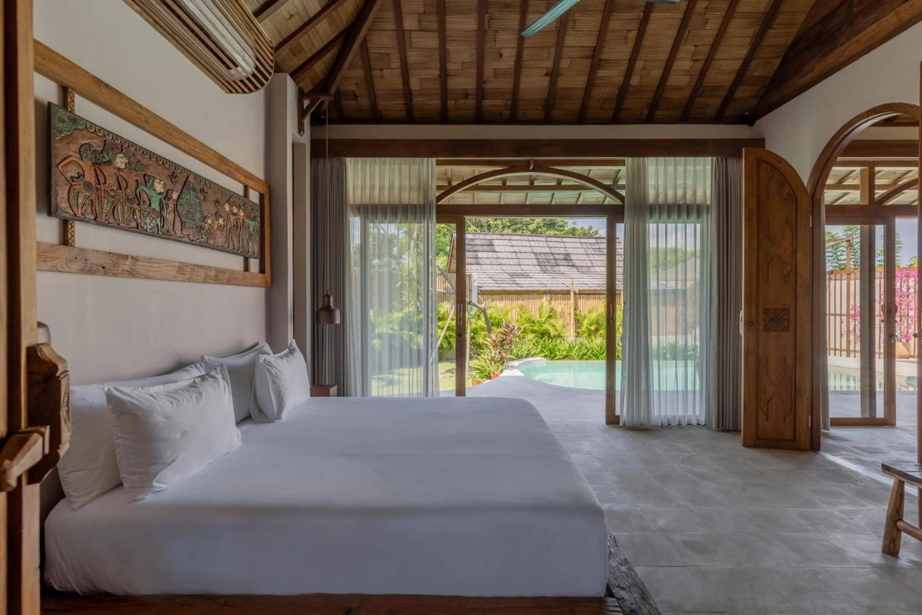 Bed in Kalyana Villa Gili Air