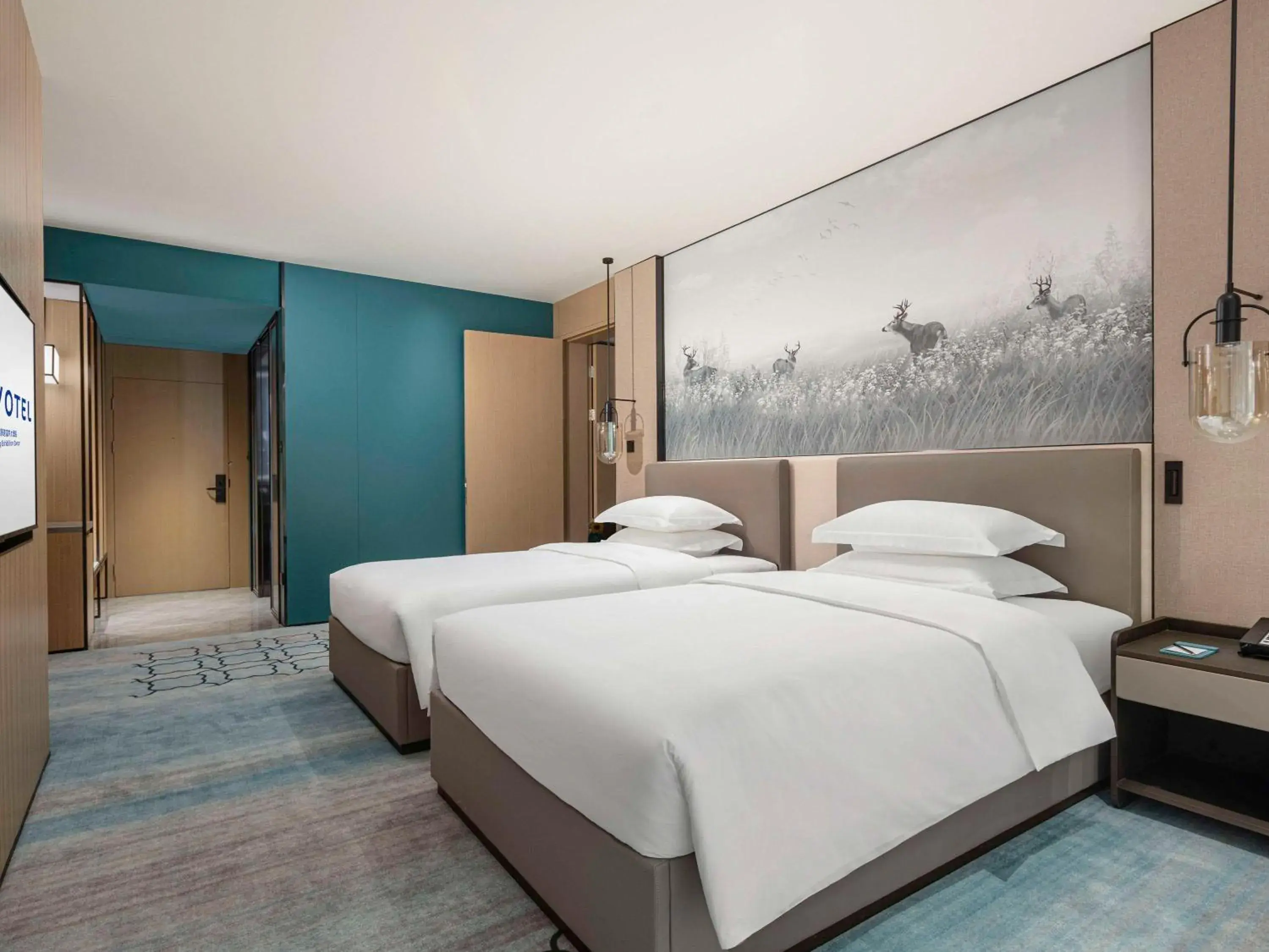 Superior Twin Room with City View in Novotel Yancheng Exhibition Center Superior Twin Room with City View in Novotel Yancheng Exhibition Center