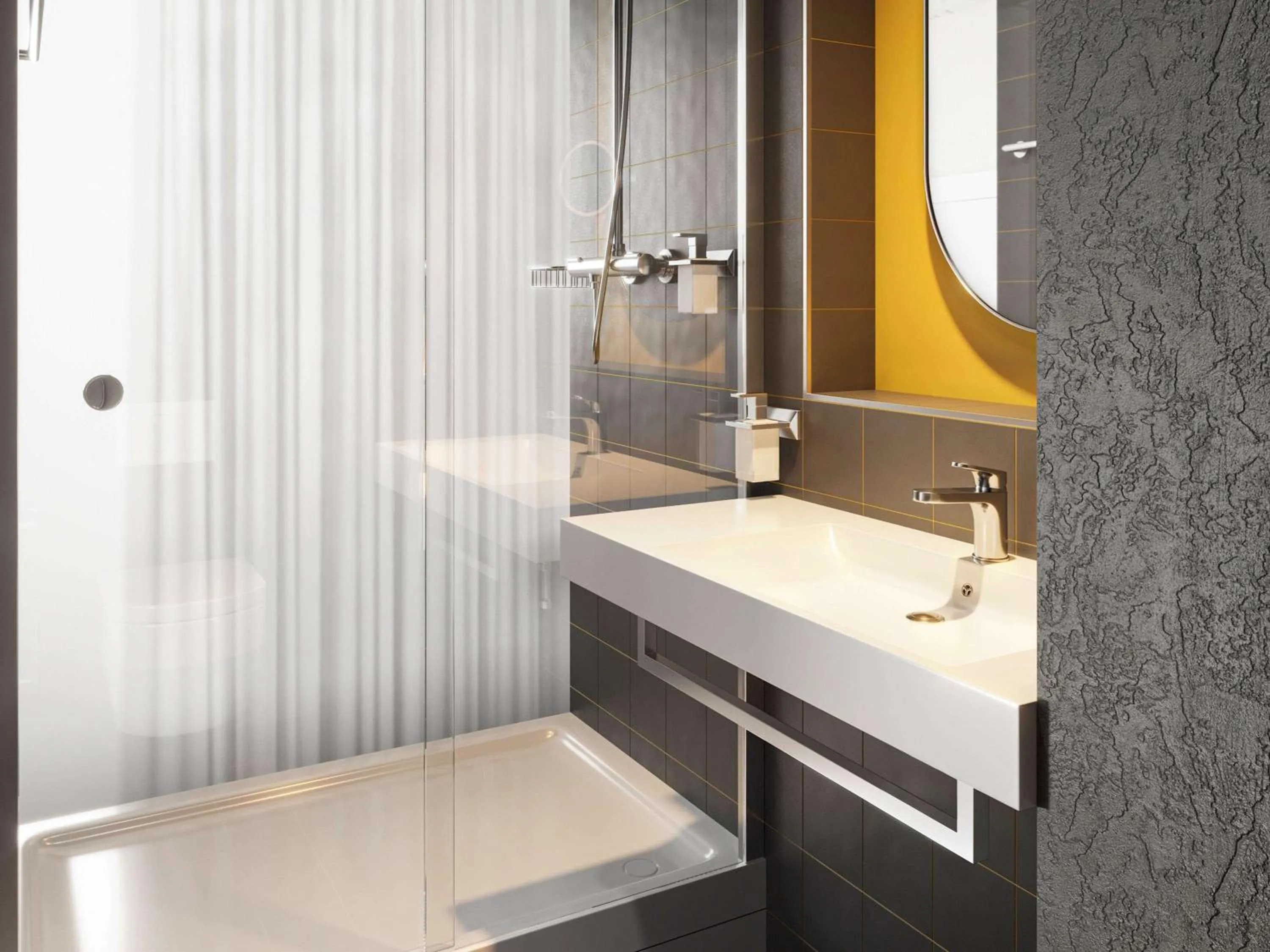 Bathroom in ibis Kyiv Beresteiska