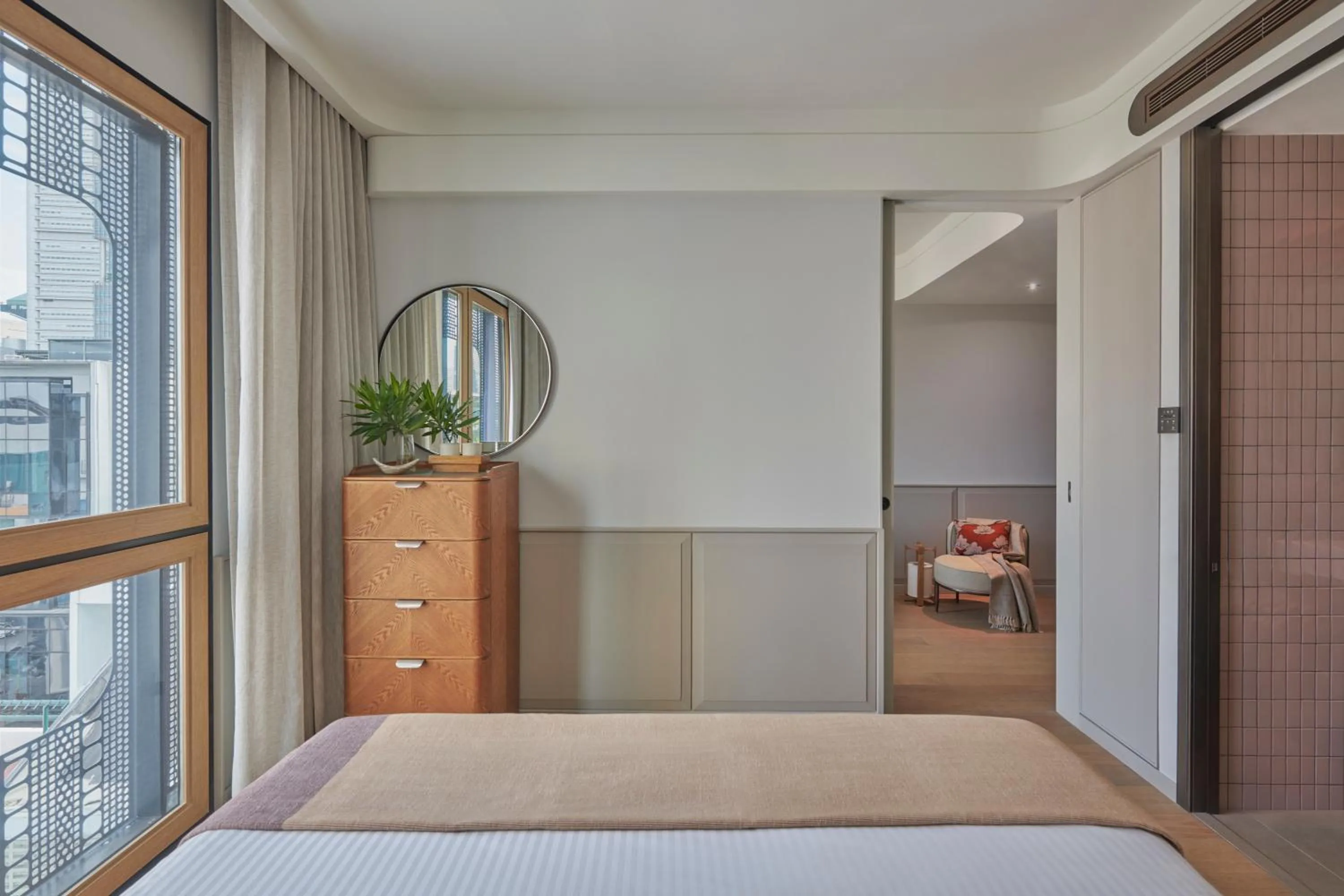 Bedroom, Bed in 21 Carpenter, Singapore, a Member of Design Hotels