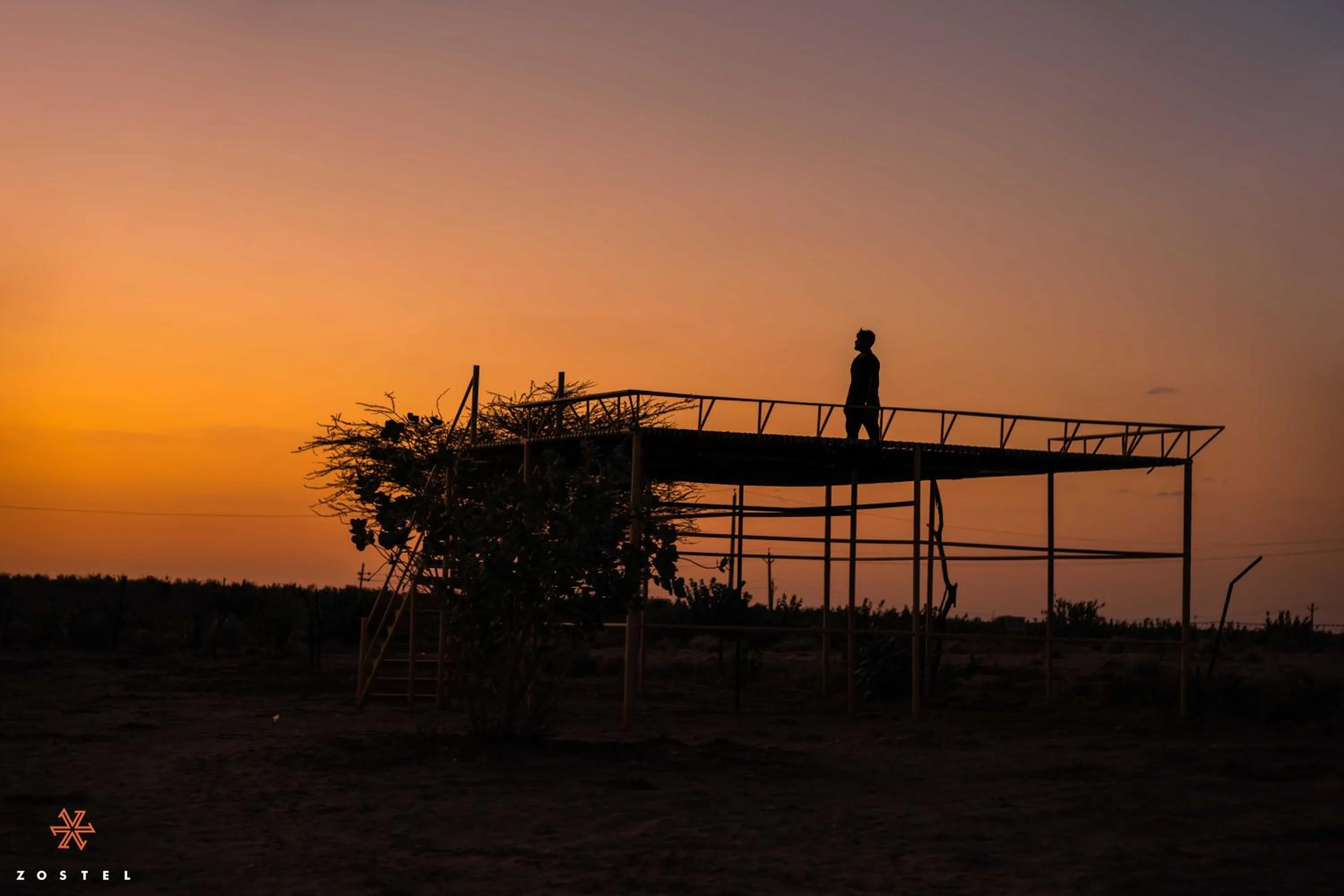 Natural landscape in Zostel Sam Desert (Jaisalmer)