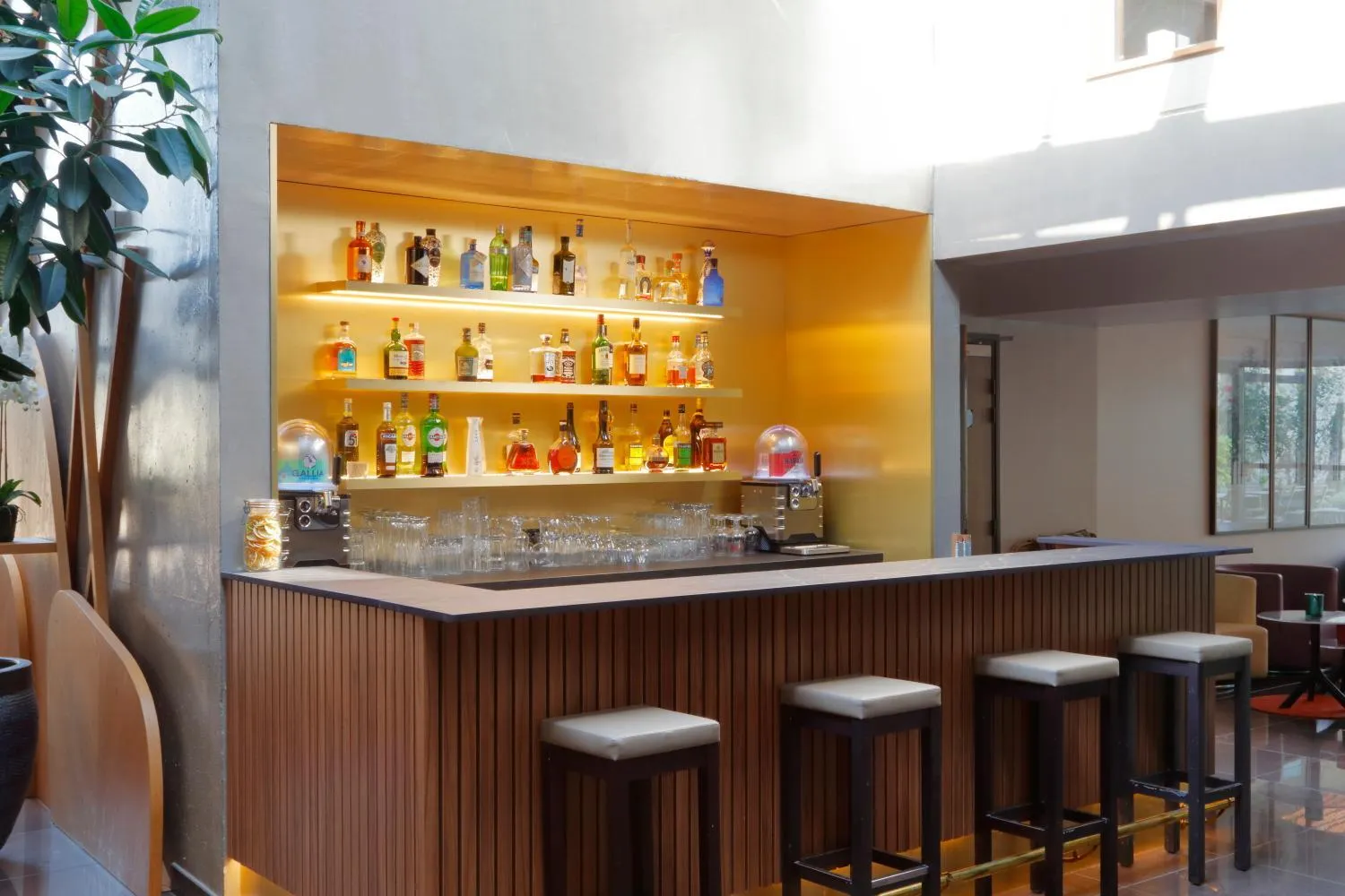 Lounge or bar in Hôtel Les Herbes Folles