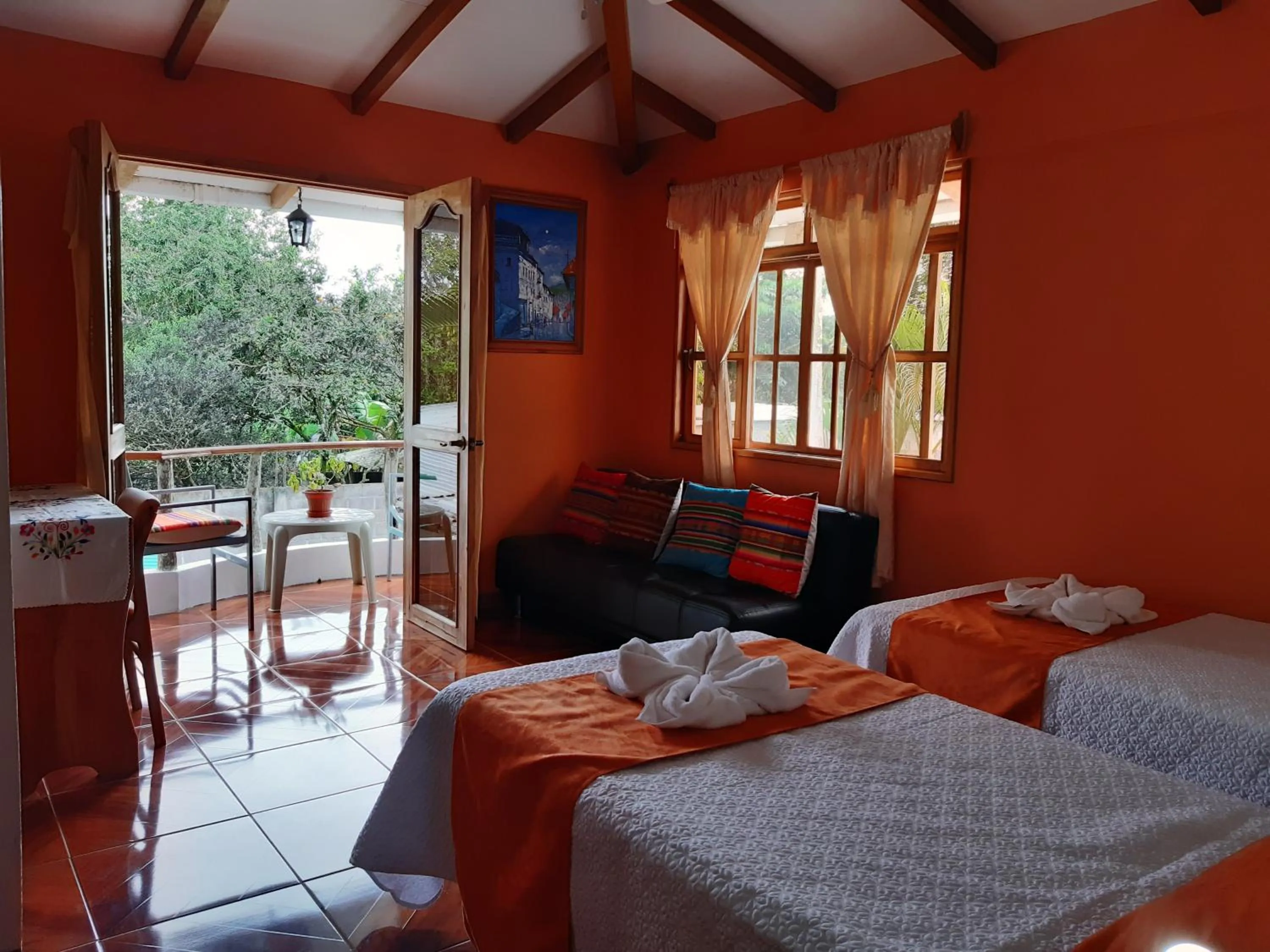 Balcony/Terrace, Bed in Suymar Ecolodge Galapagos