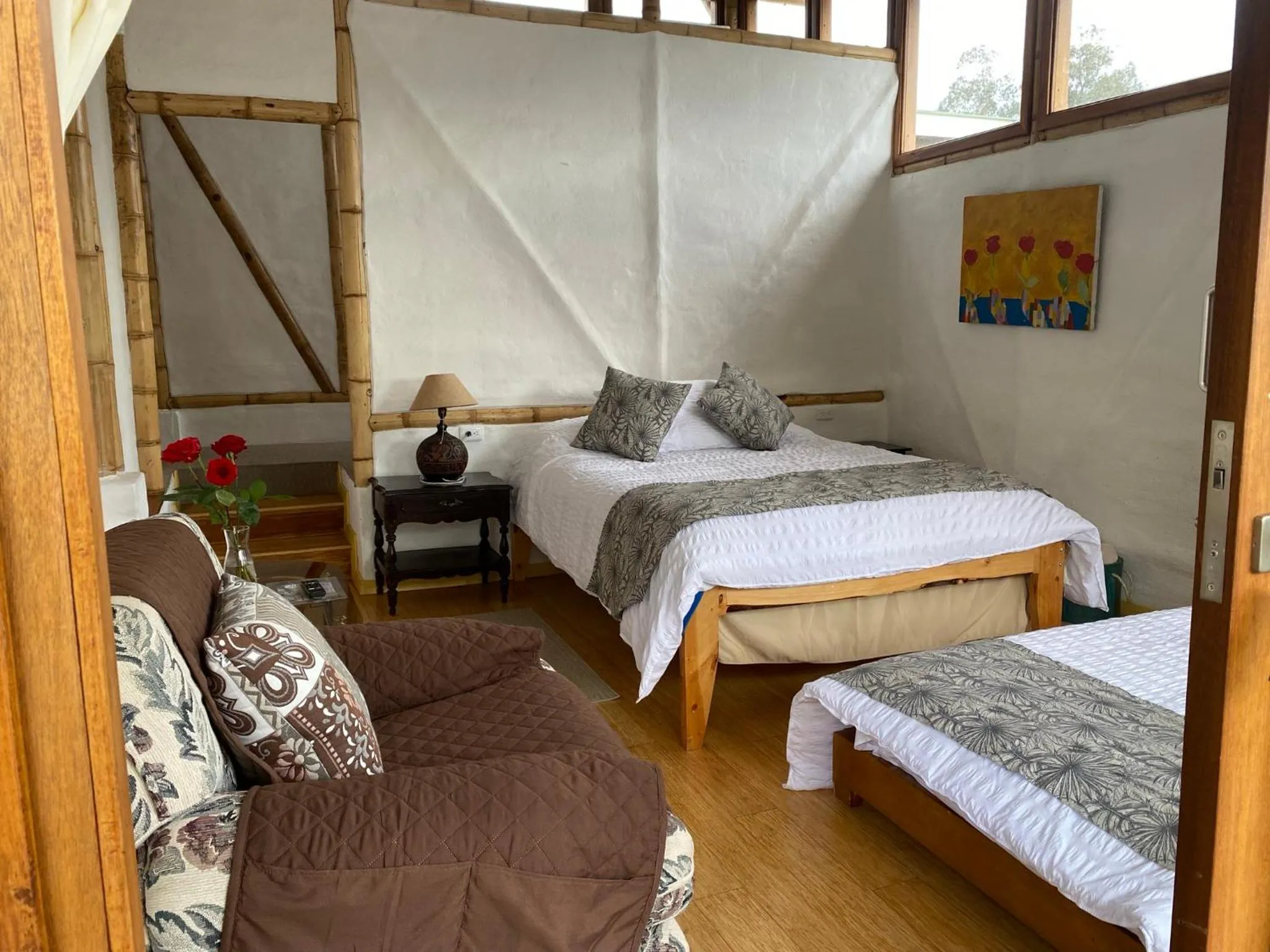 Bed in Hostería Colibri Aeropuerto