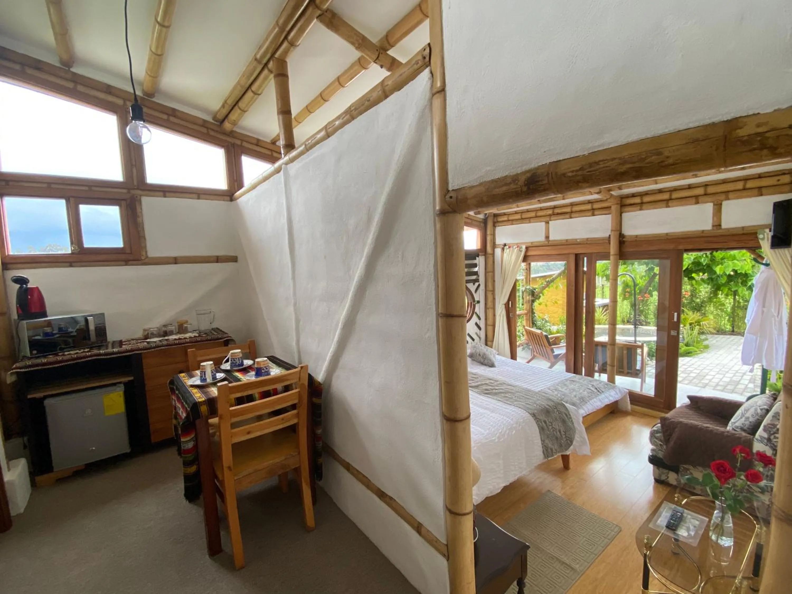 Bed in Hostería Colibri Aeropuerto