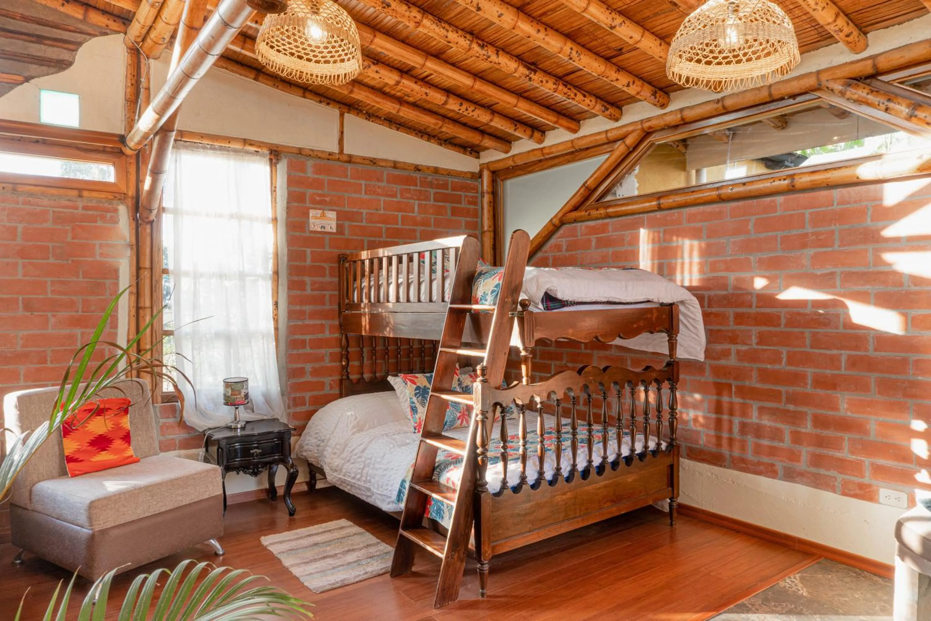 Bed in Hostería Colibri Aeropuerto