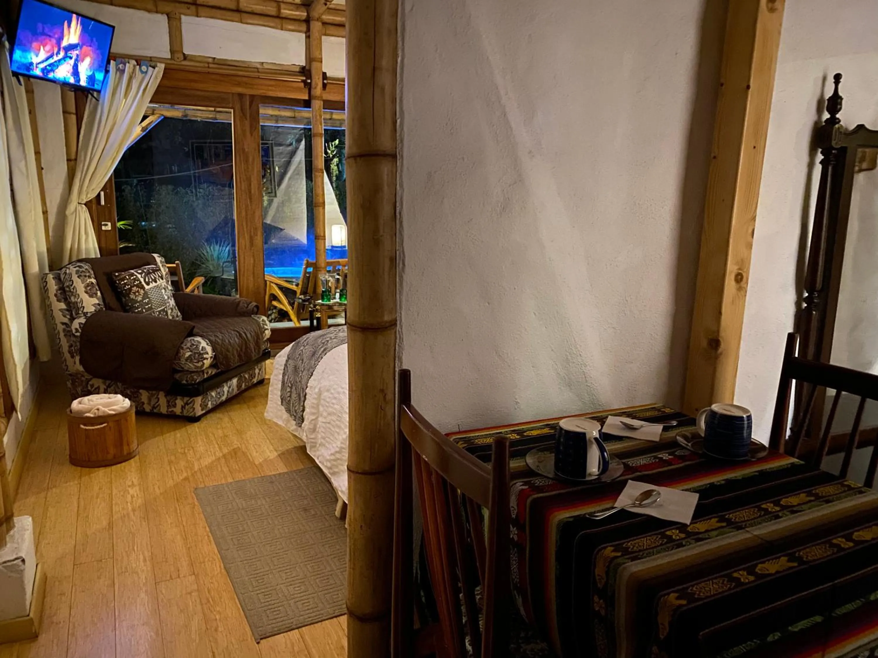 Bed in Hostería Colibri Aeropuerto