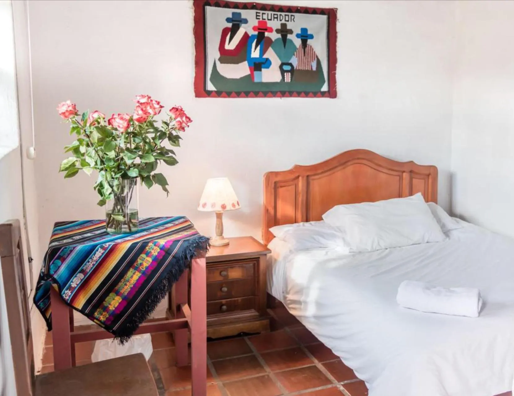 Bed in Hostería Colibri Aeropuerto