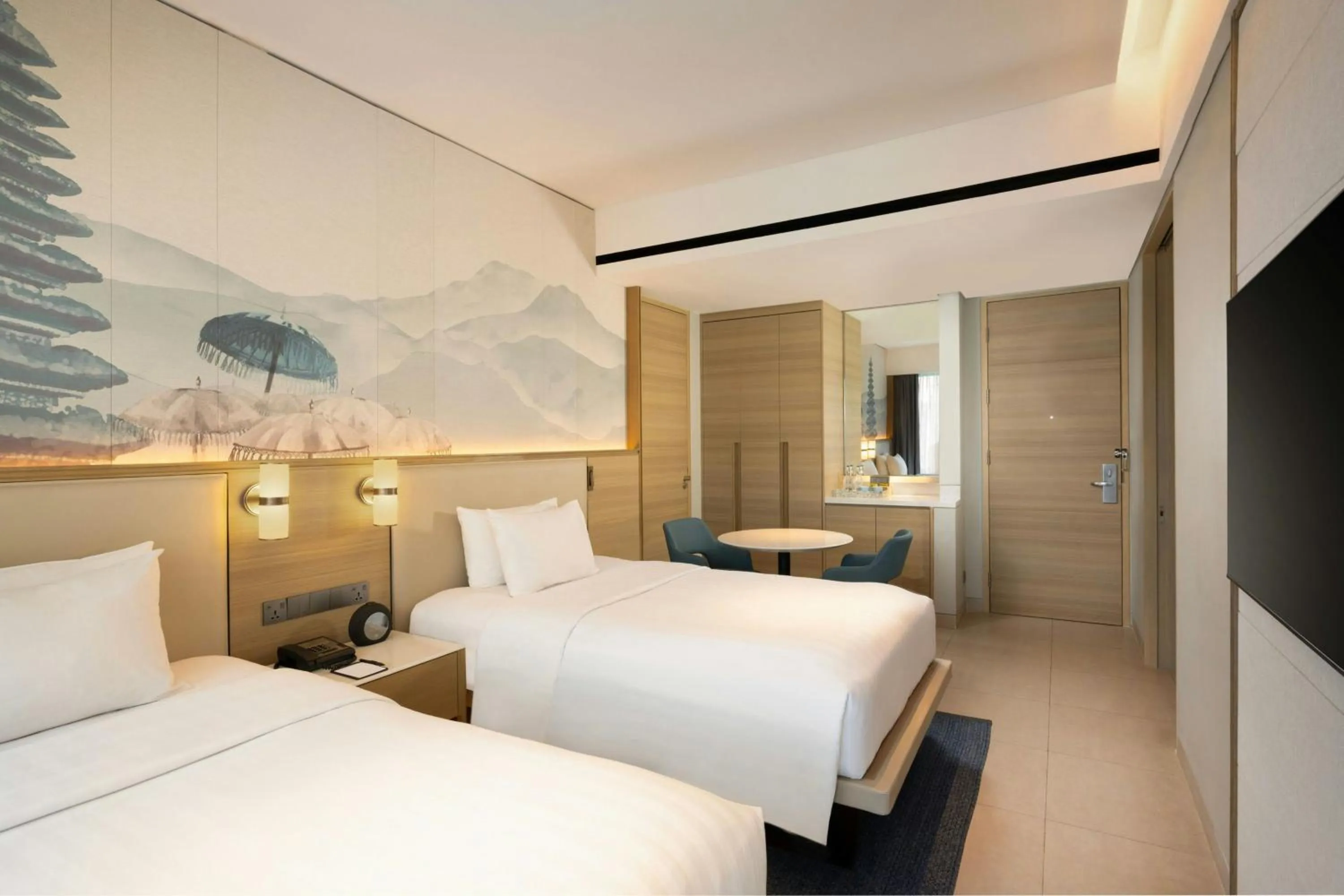 Swimming pool, Bed in Courtyard by Marriott Bali Seminyak Resort