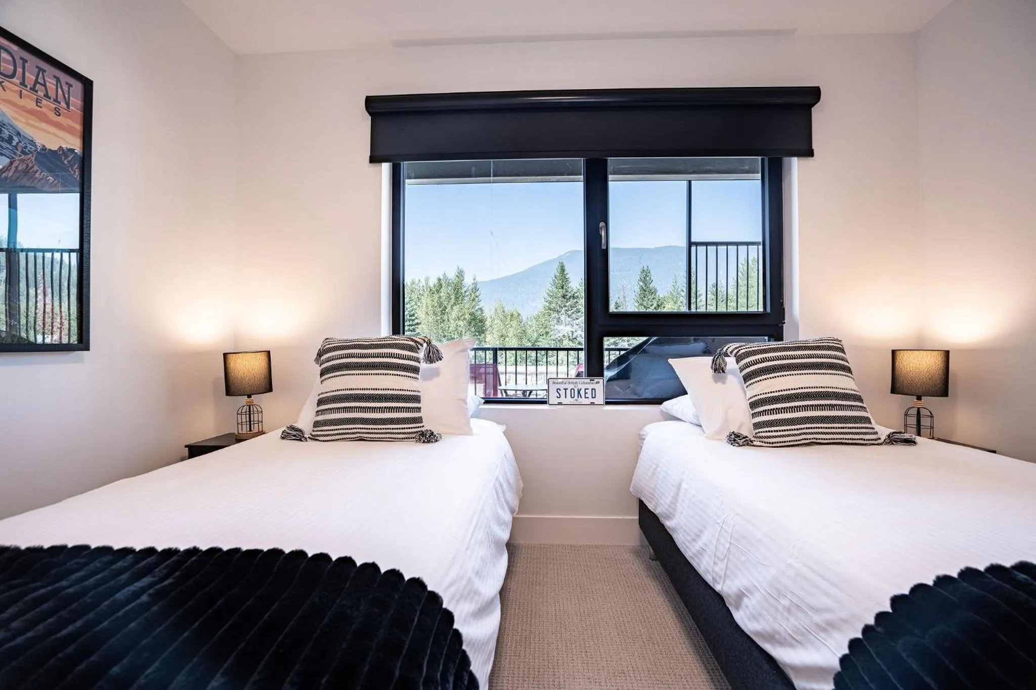 Bed in Alpine Haven by Revelstoke Vacations