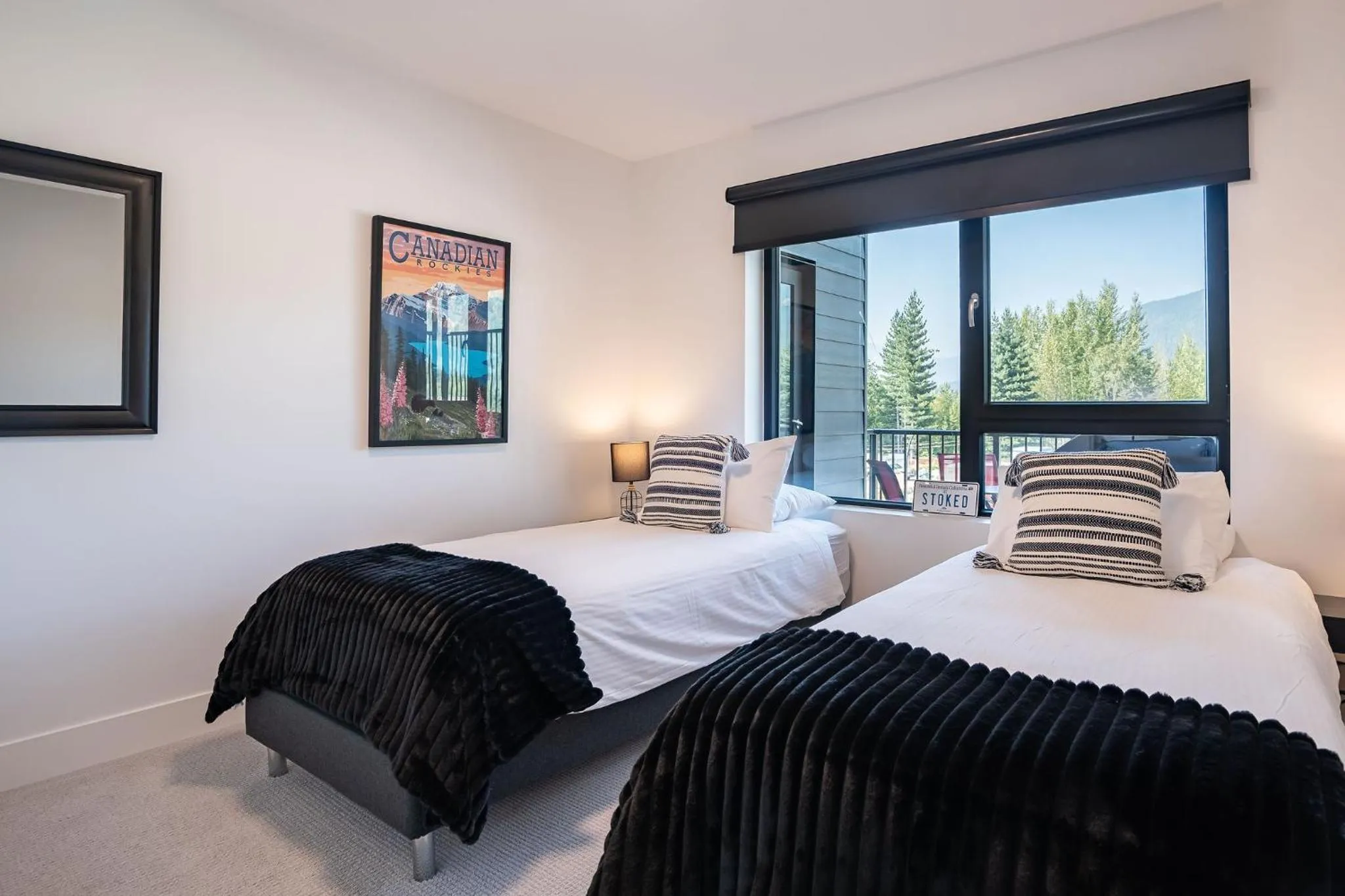 Bed in Alpine Haven by Revelstoke Vacations