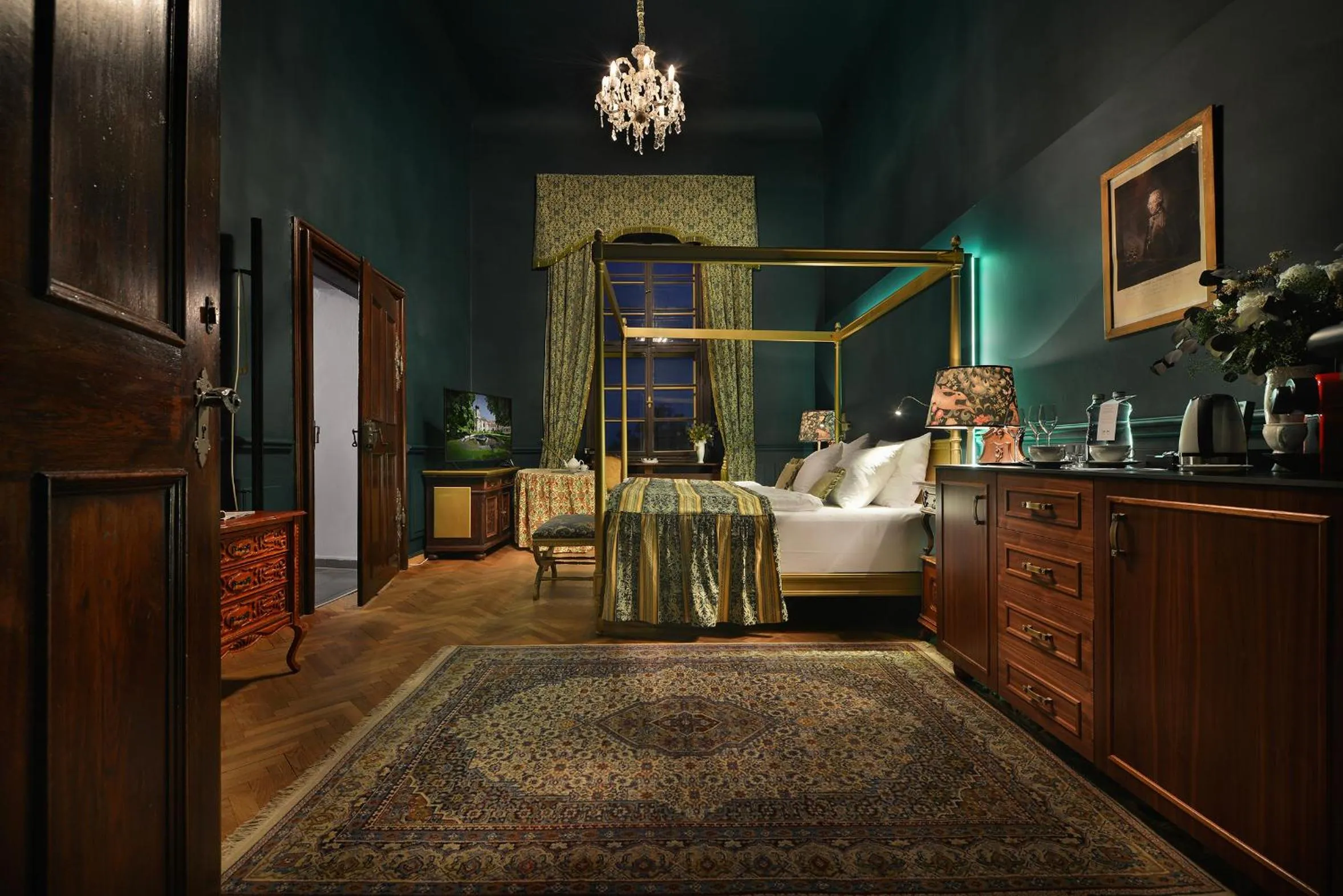 Bed in Chateau Loucen Garden Retreat