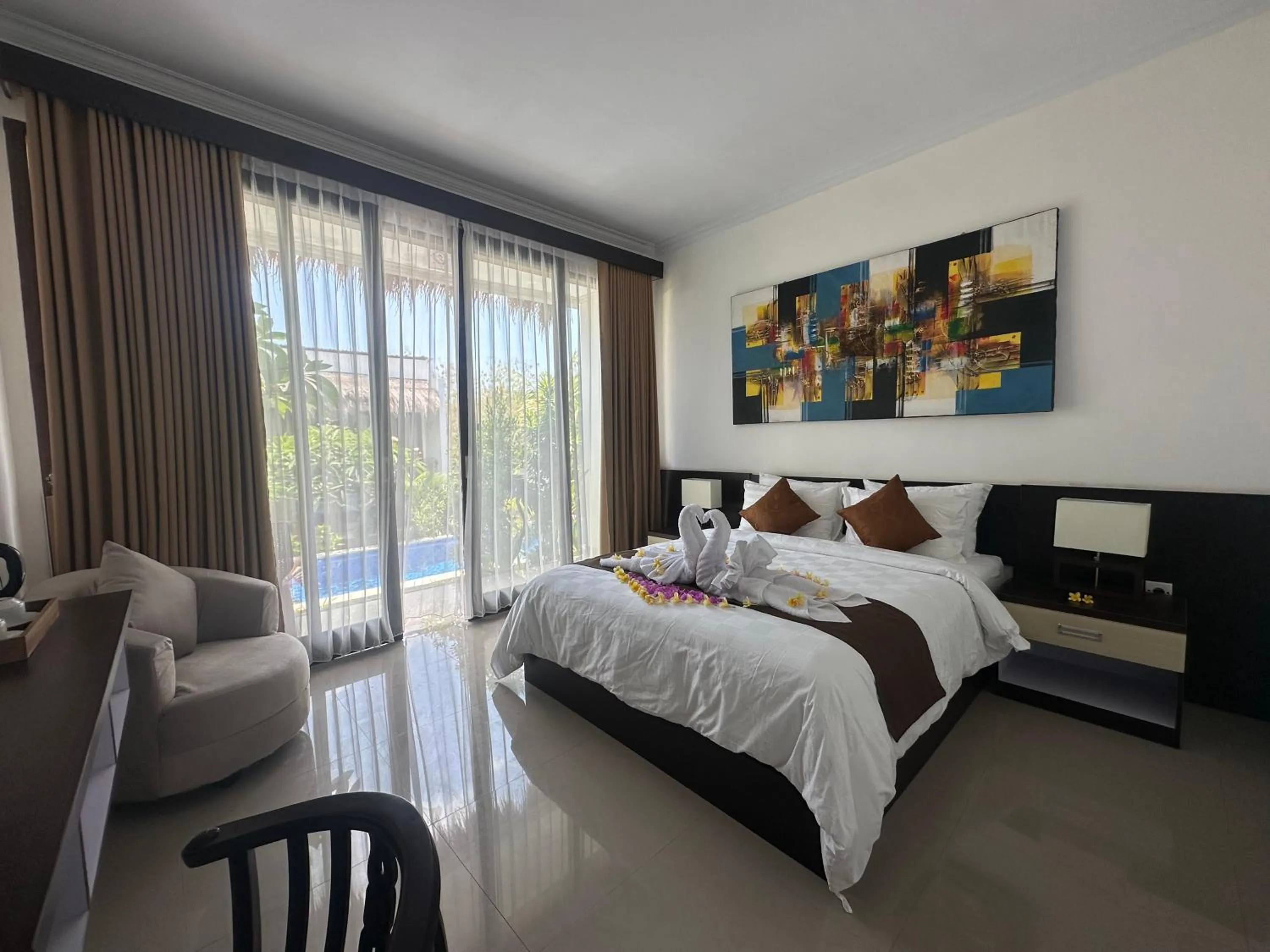 Bed in Maliqa Villas Nusa Penida