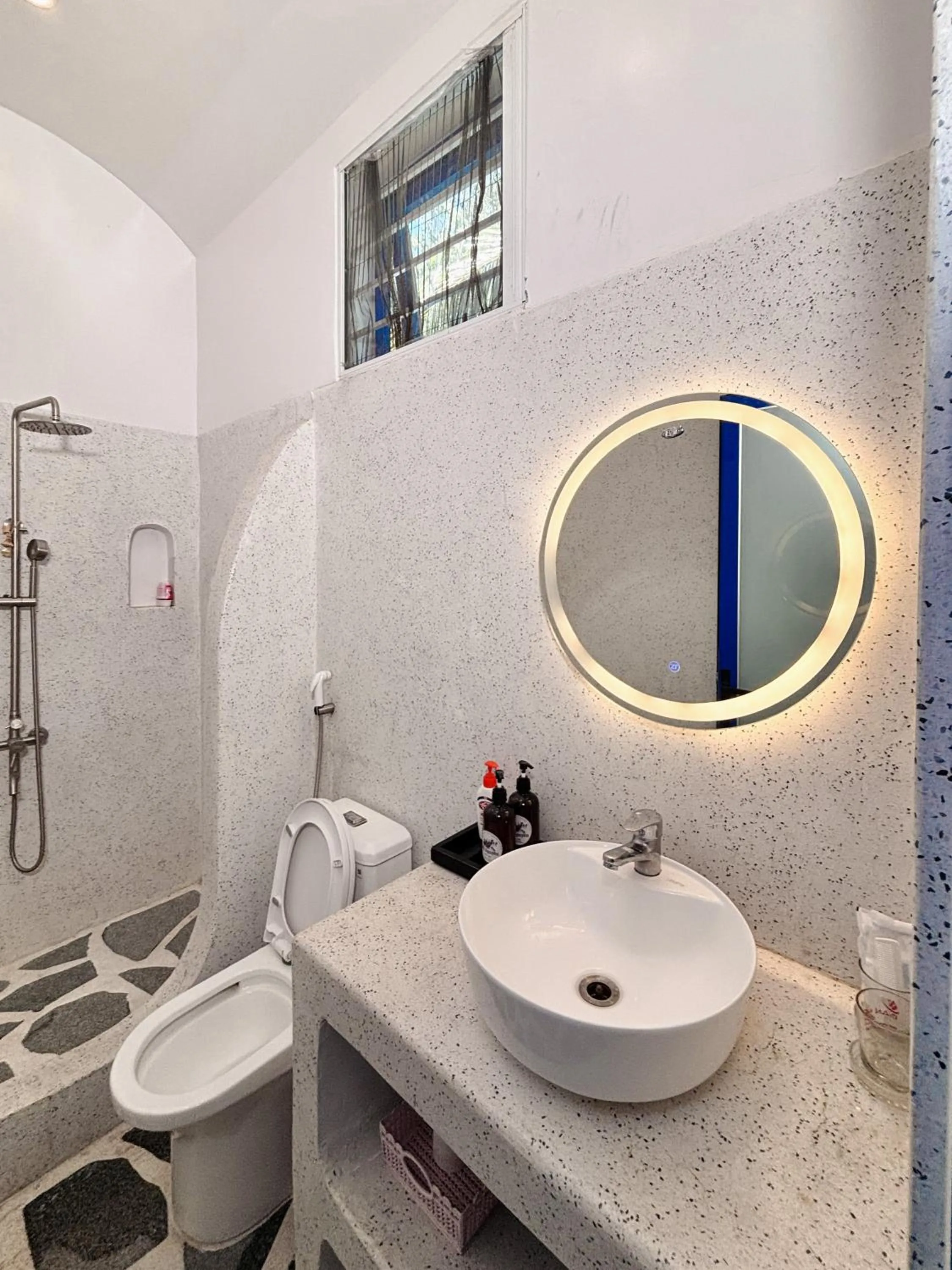 Shower in Santorini Villa Cam Ranh