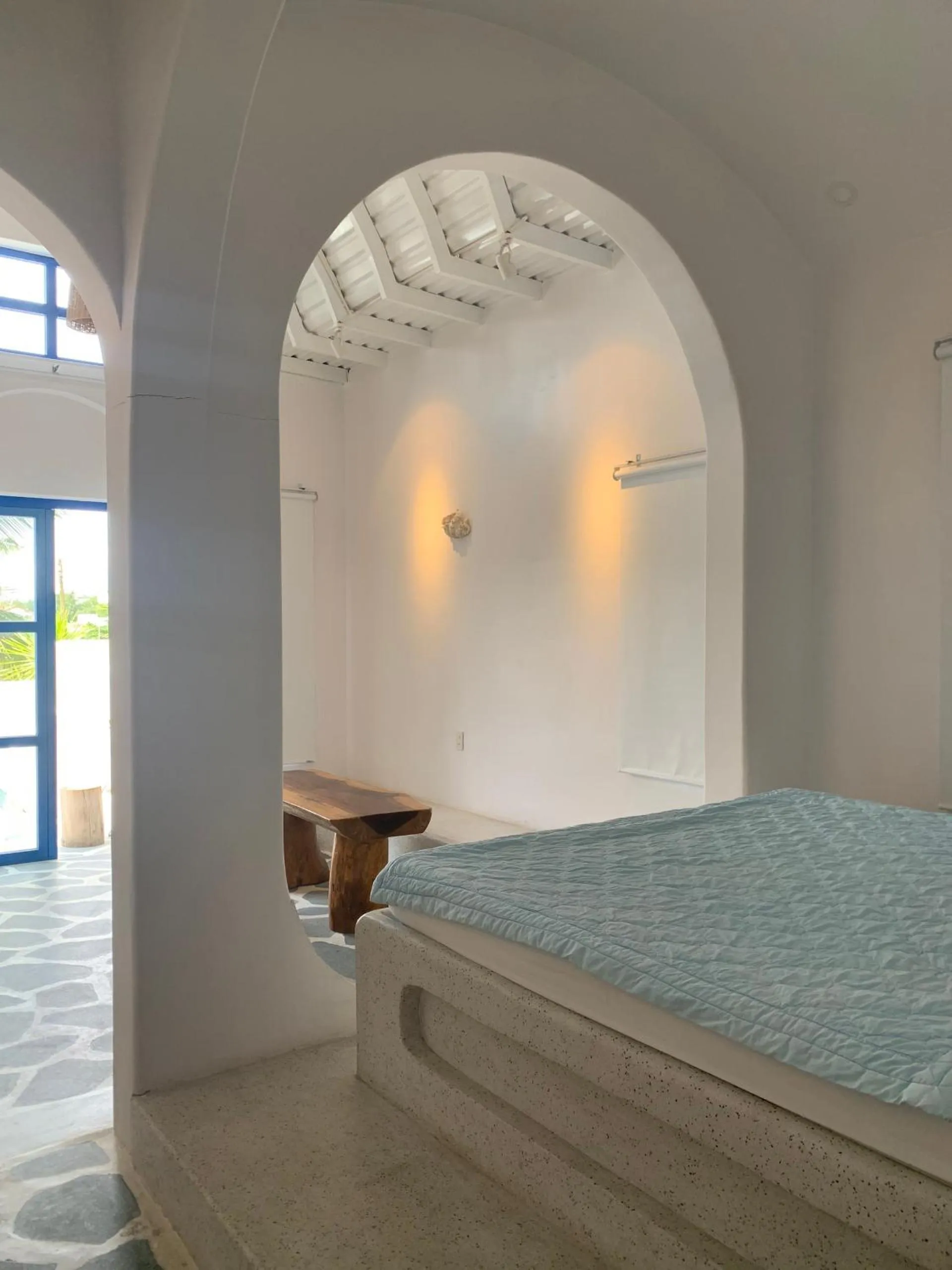 Bed in Santorini Villa Cam Ranh