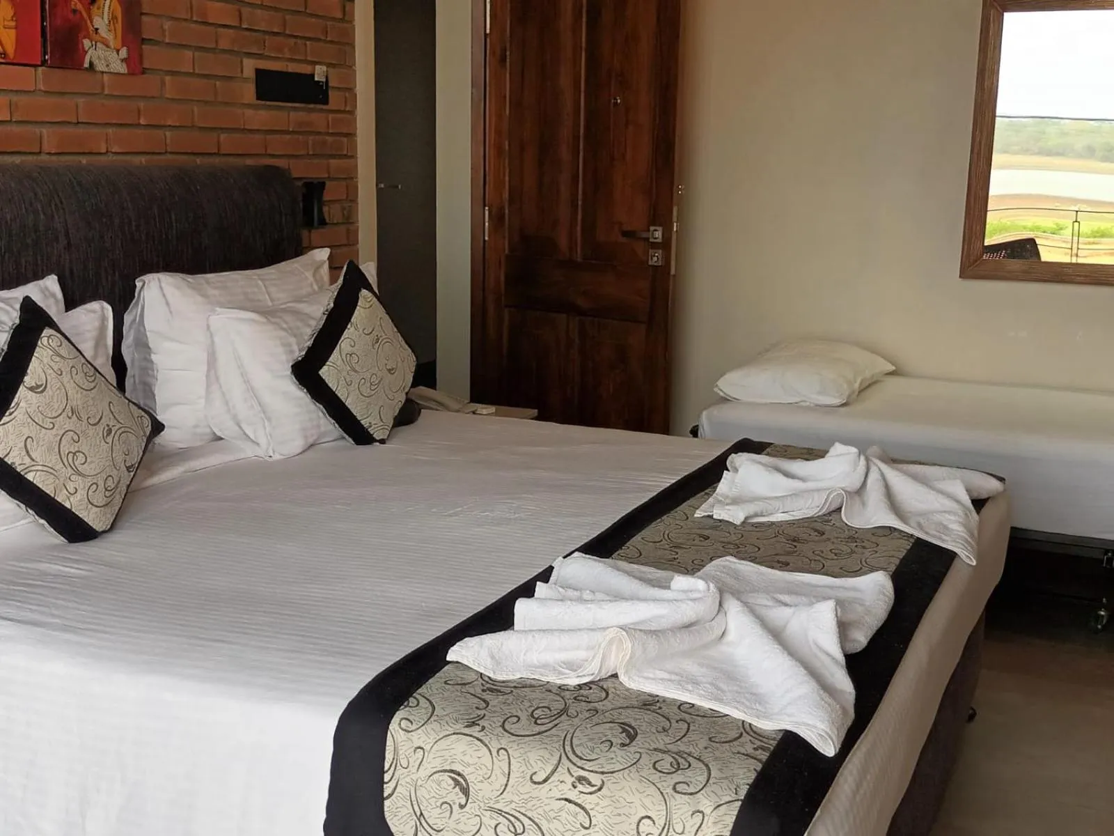 Bed in Abhaya Mandapa