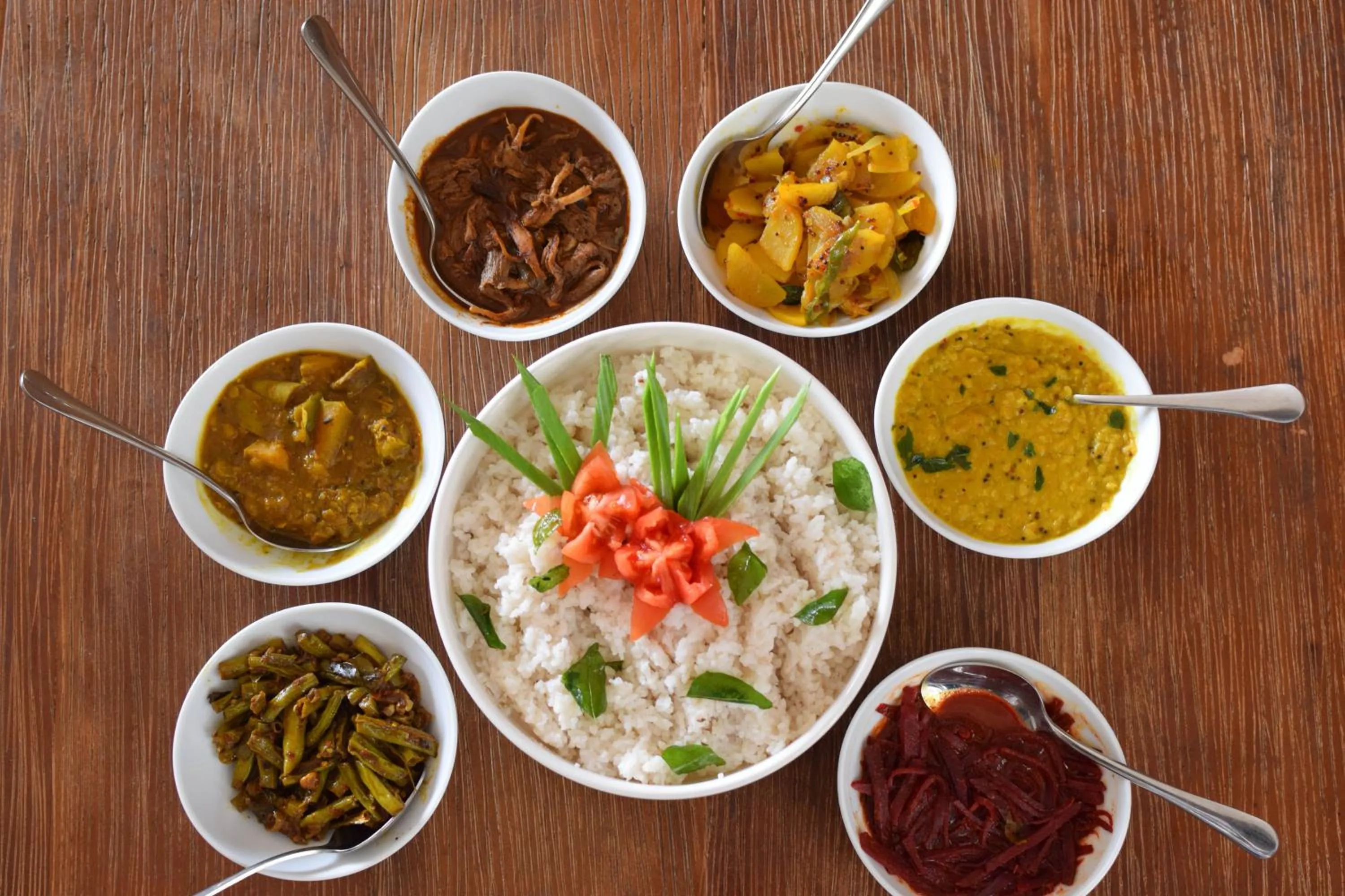 Food in Abhaya Mandapa