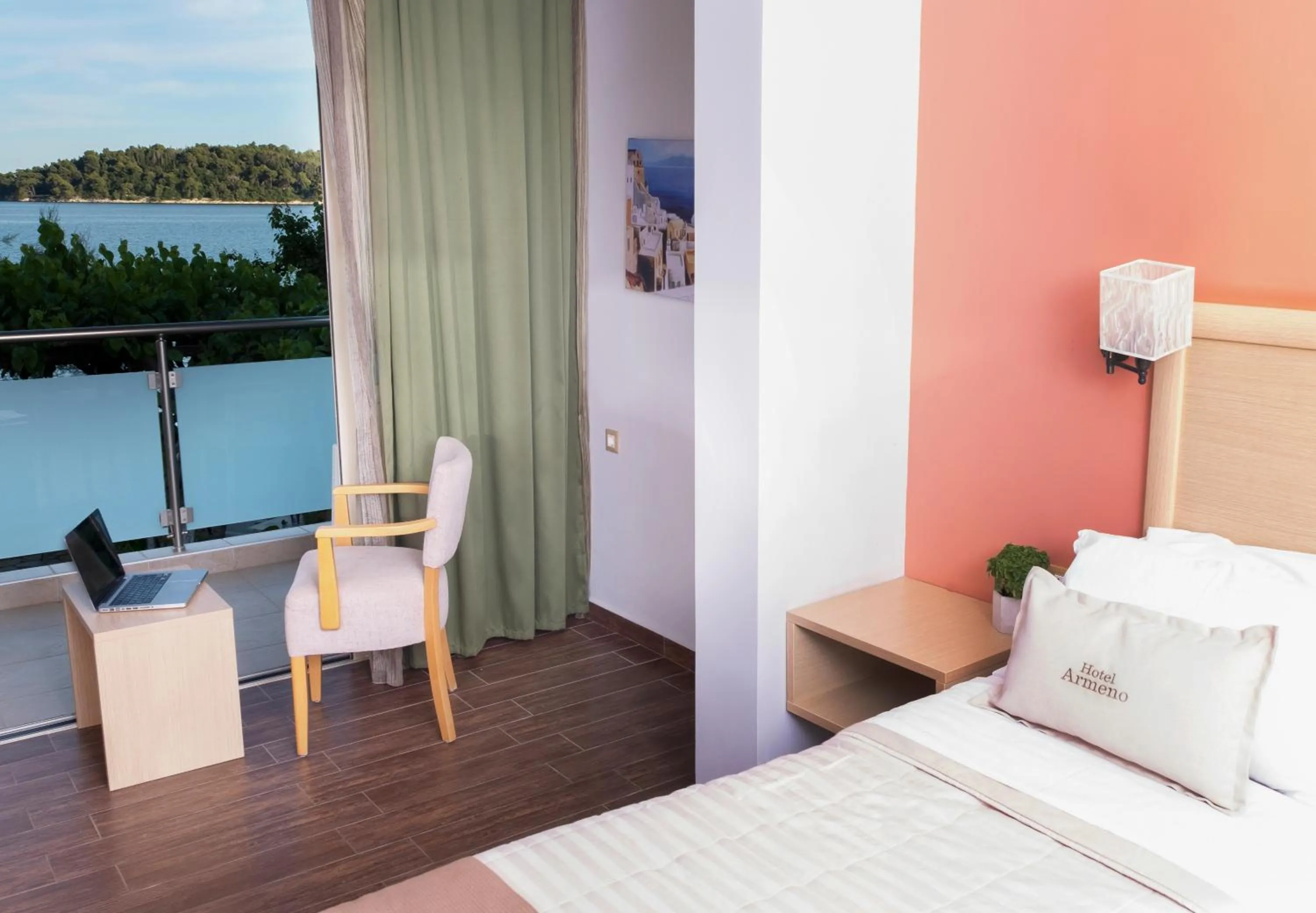 Bed in Armeno beach hotel