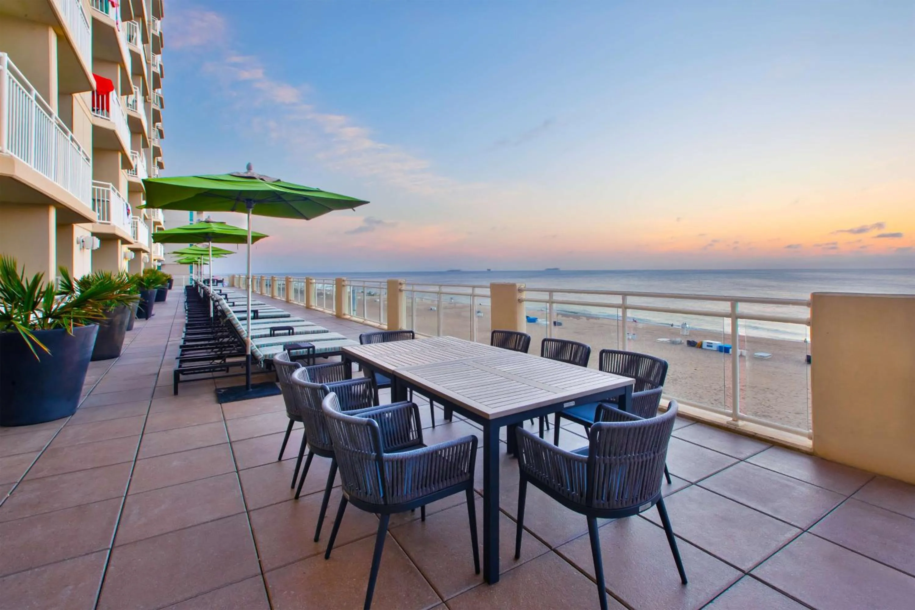 Patio in Hilton Garden Inn Virginia Beach Oceanfront