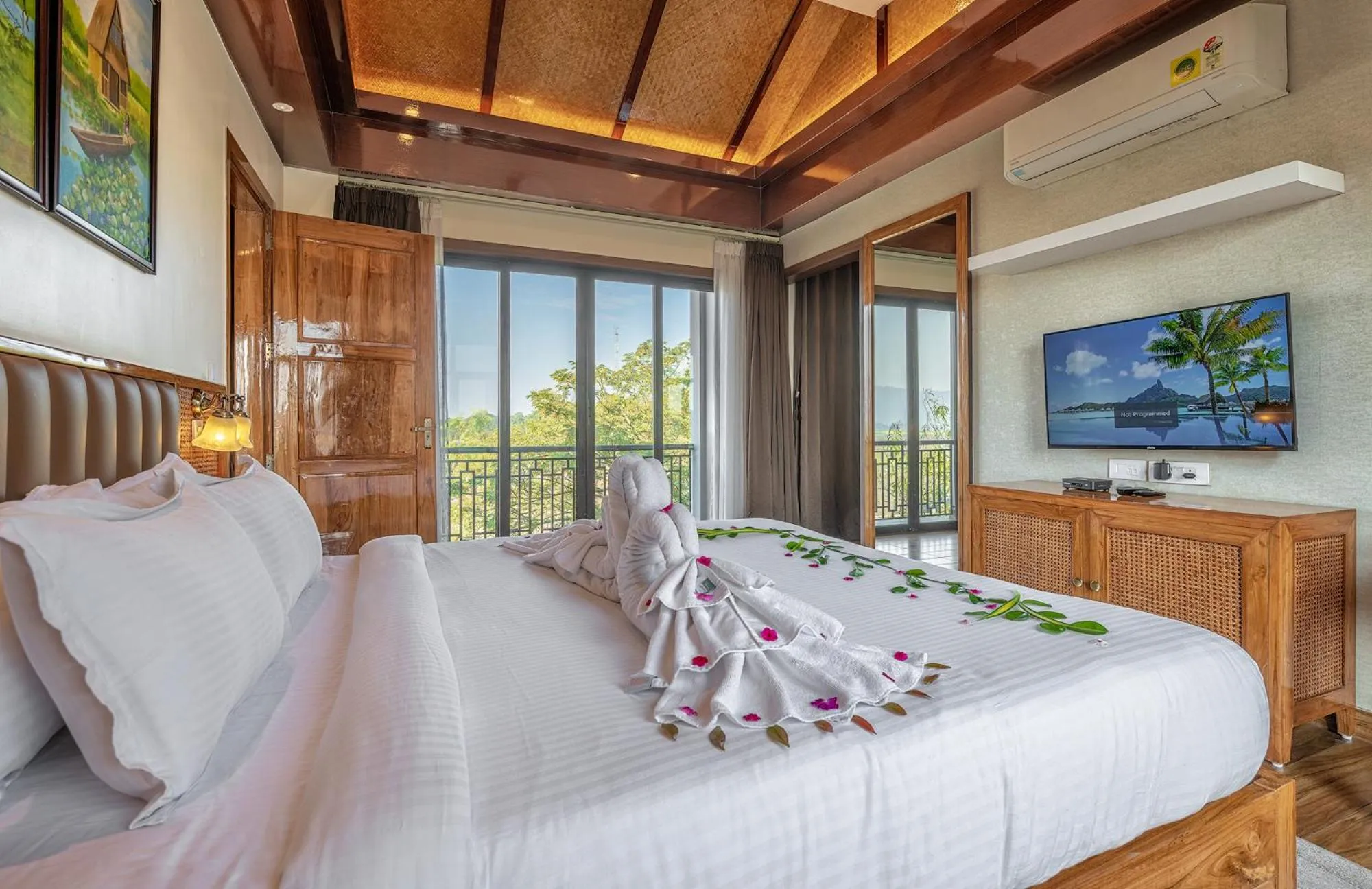 Bed in Mystique Mayong Resort