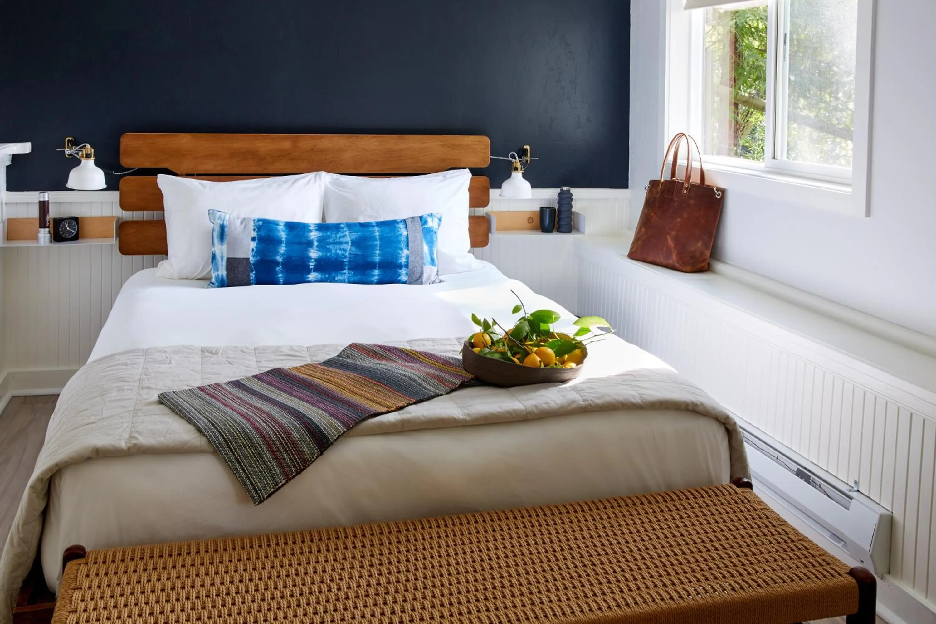 Bed in Mine and Farm, The Inn at Guerneville, CA