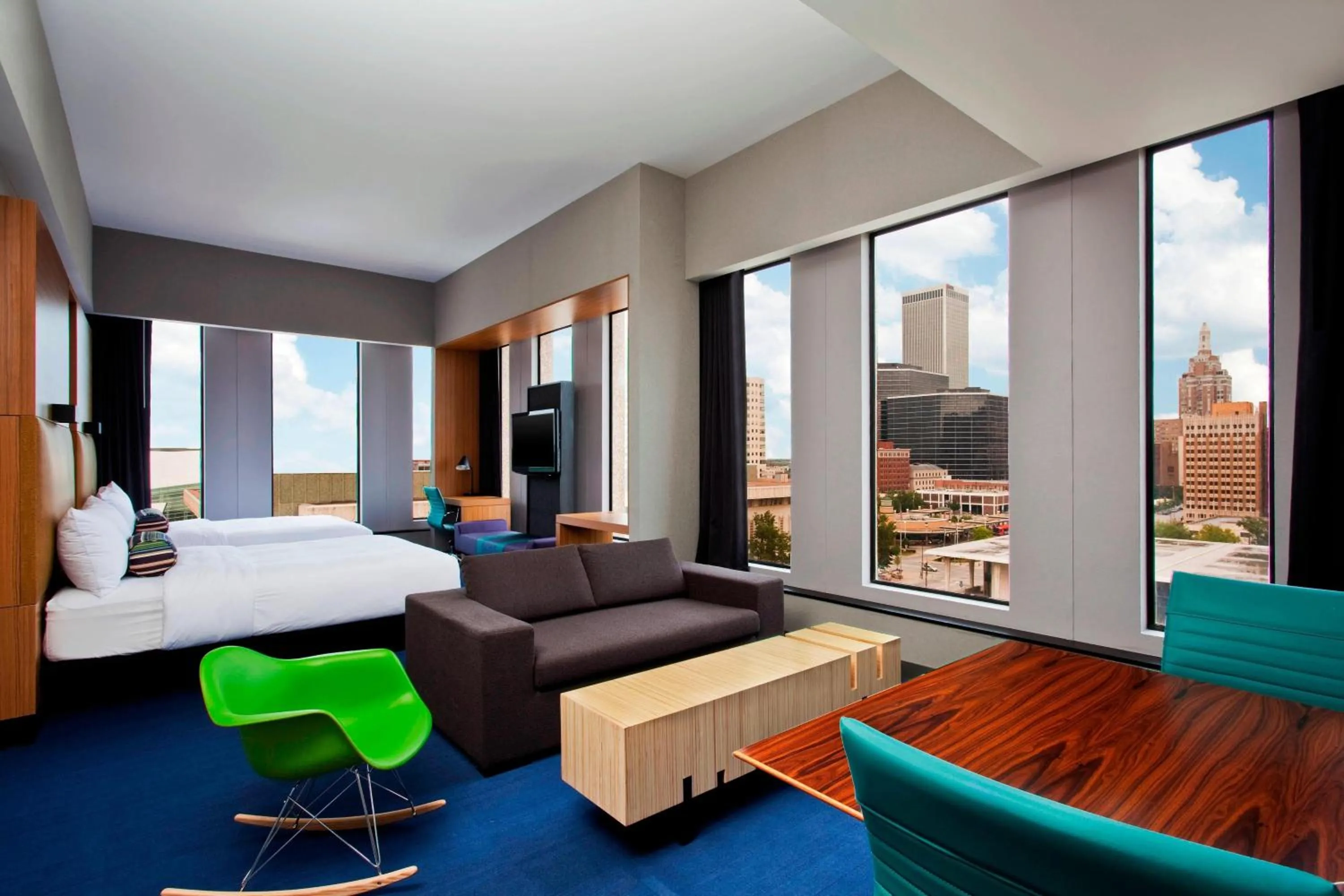 Photo of the whole room, Bed in Aloft Tulsa Downtown