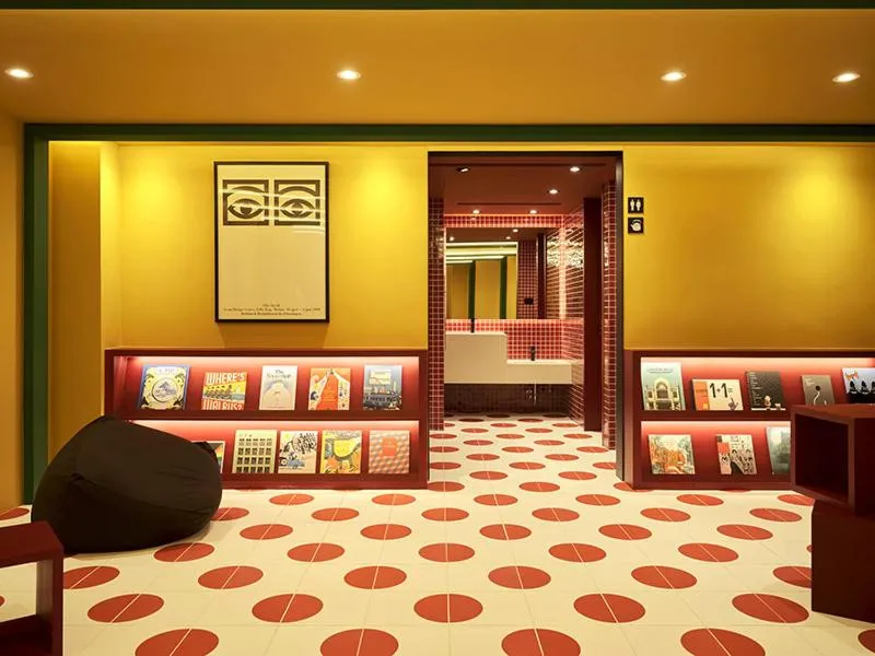 Seating area in Red Dot Hotel