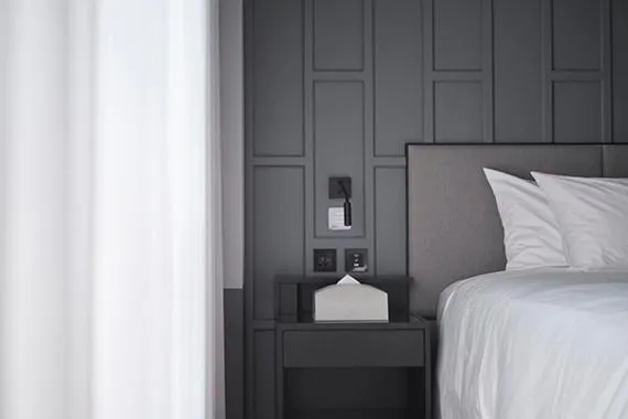 Bed in Red Dot Hotel