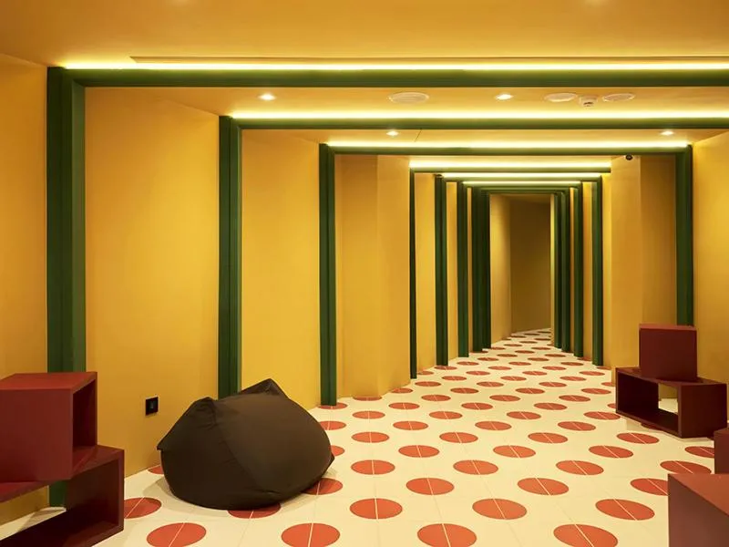 Seating area in Red Dot Hotel