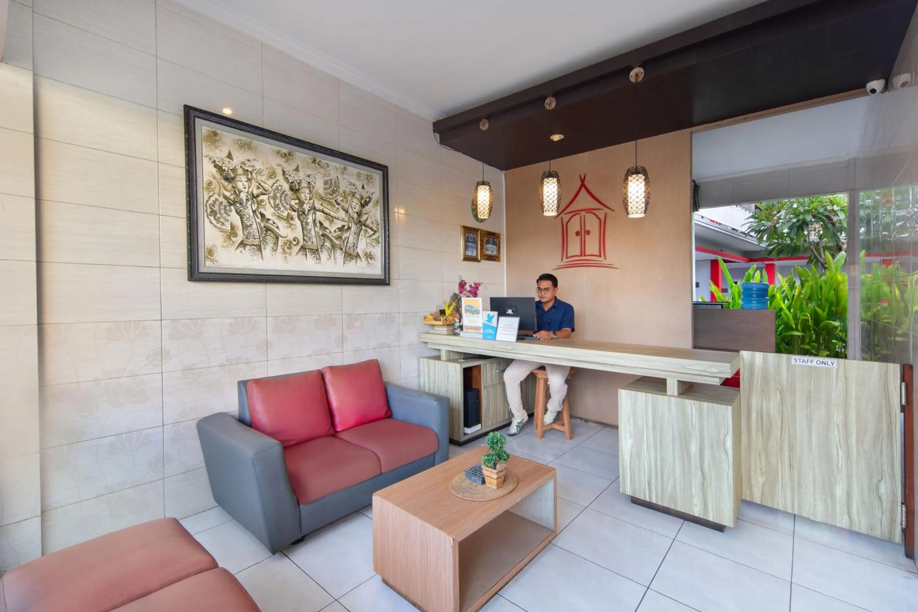 Lobby or reception in Angkul Angkul Beach Inn Kuta by Kamara