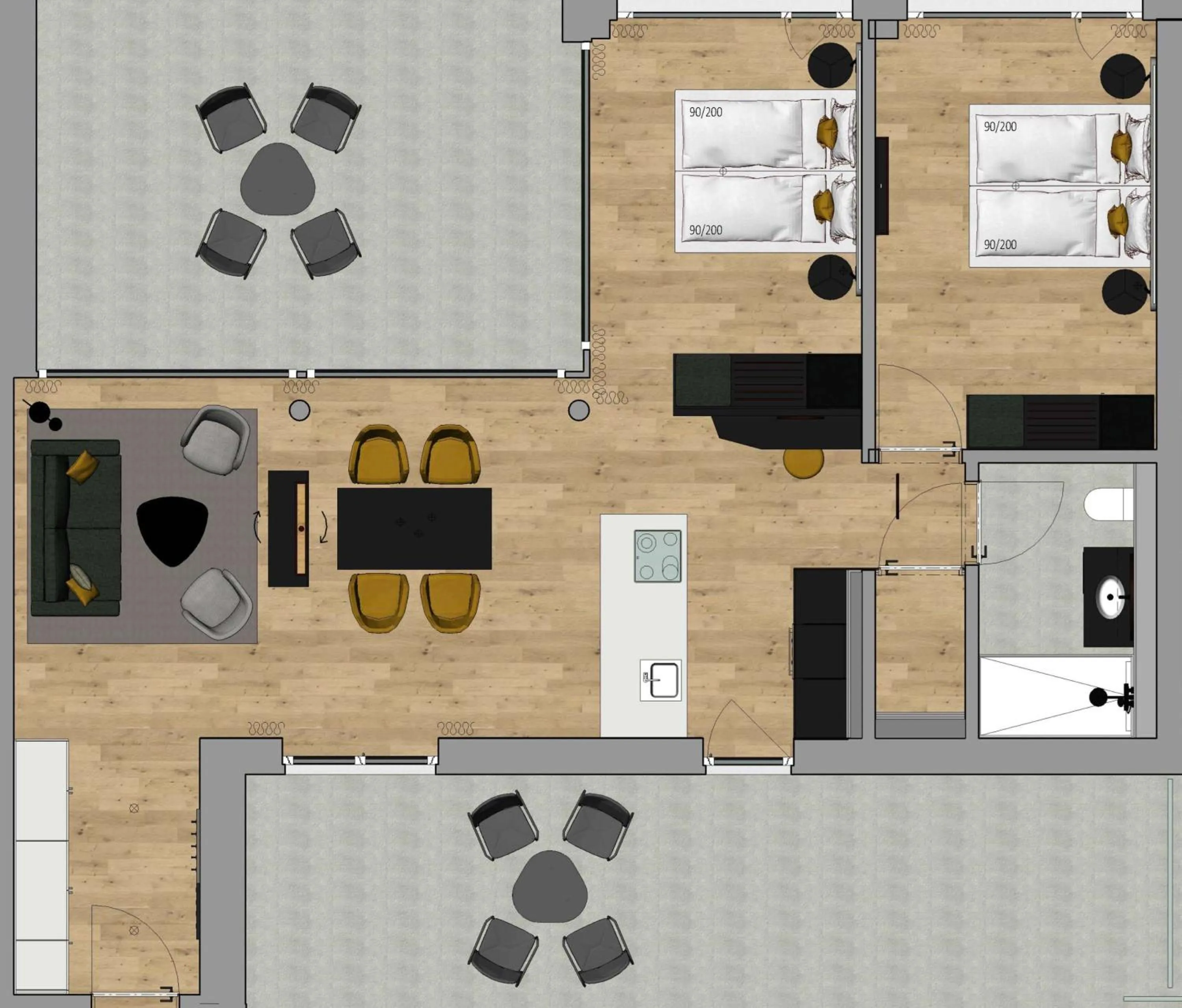 Photo of the whole room in Essential by Dorint Interlaken - New Opening