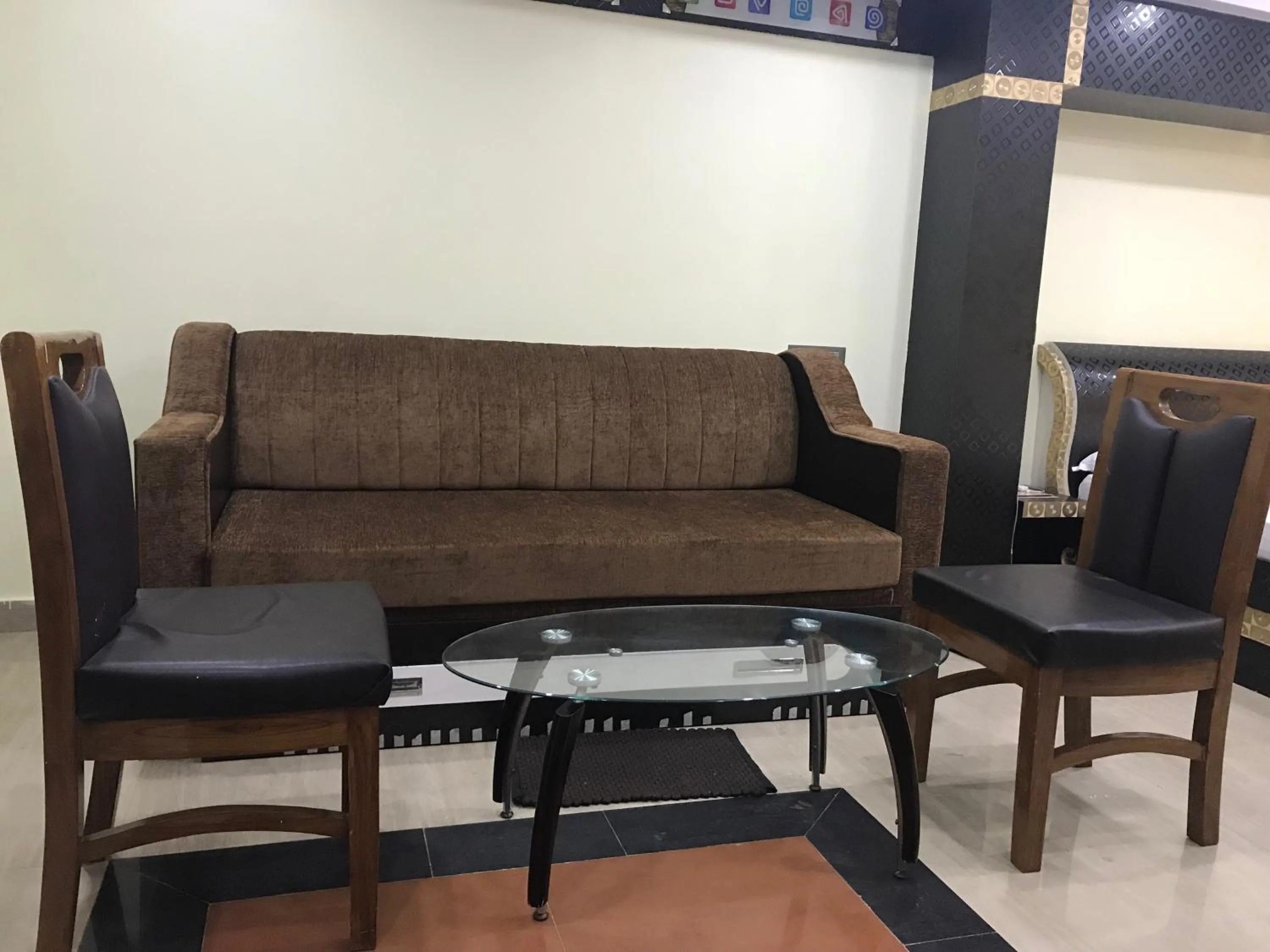 Seating area in Ushasree Residency