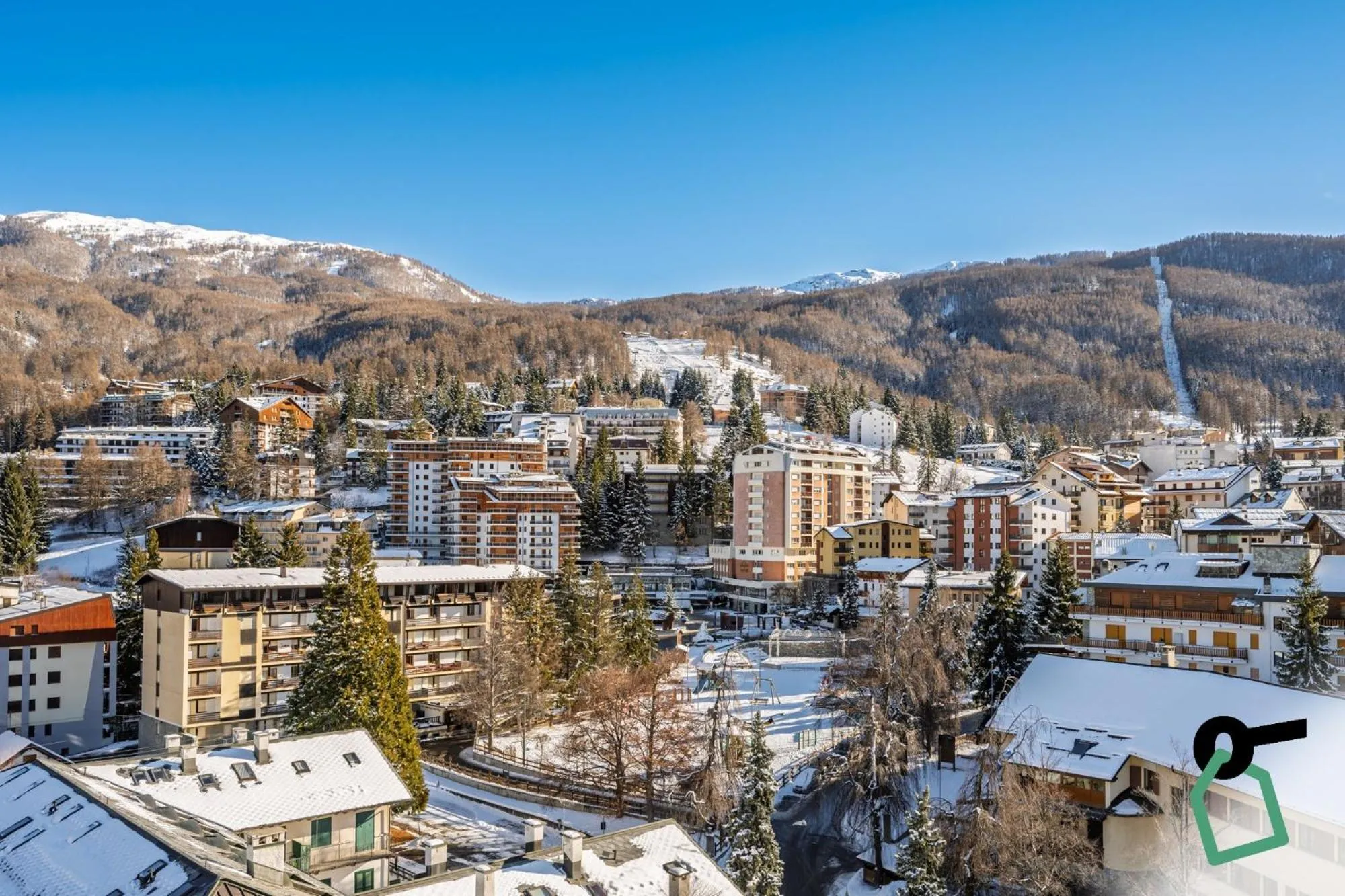 Bird's eye view in Hotiday Sauze Torre