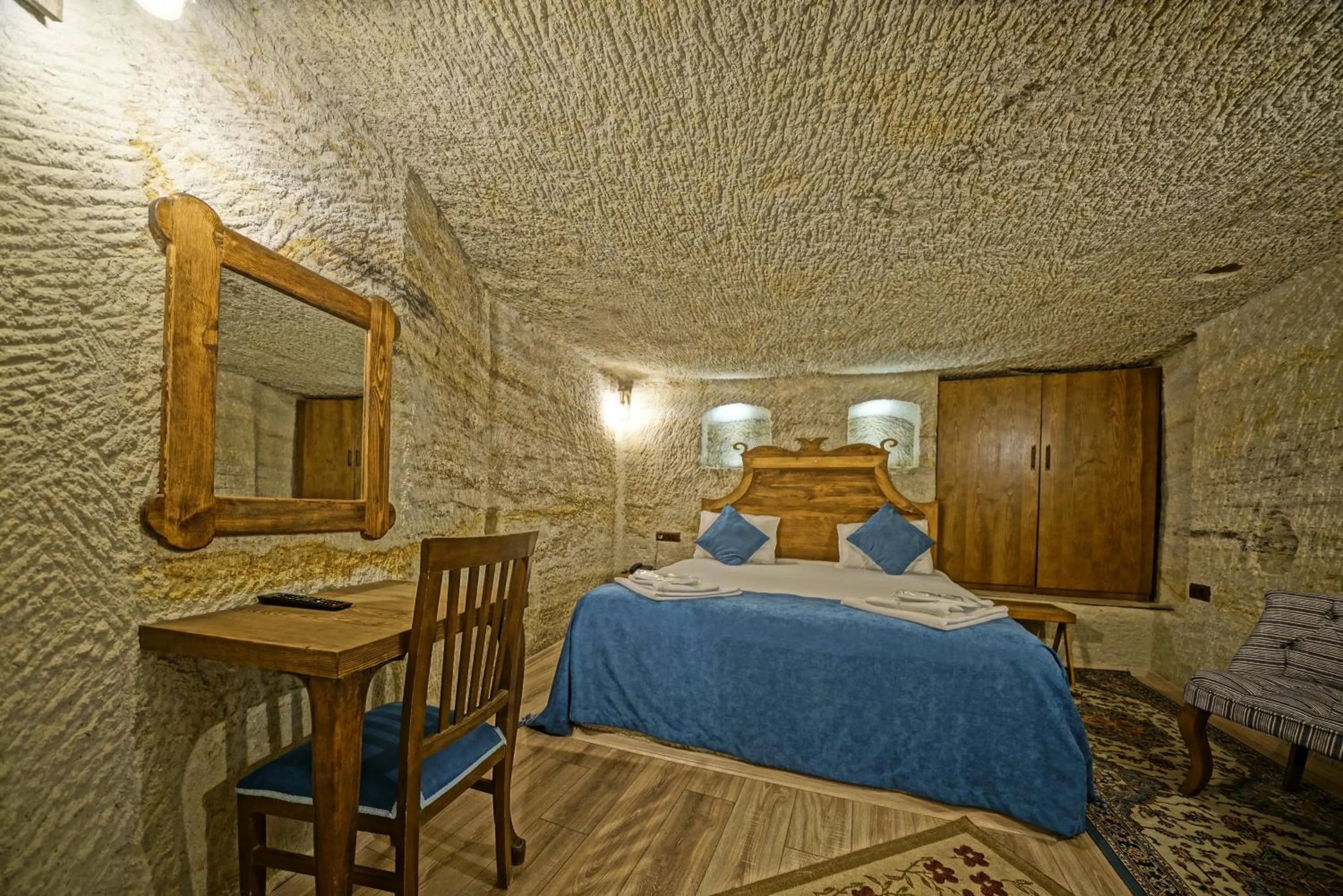Bed in Cappa Cave Hotel