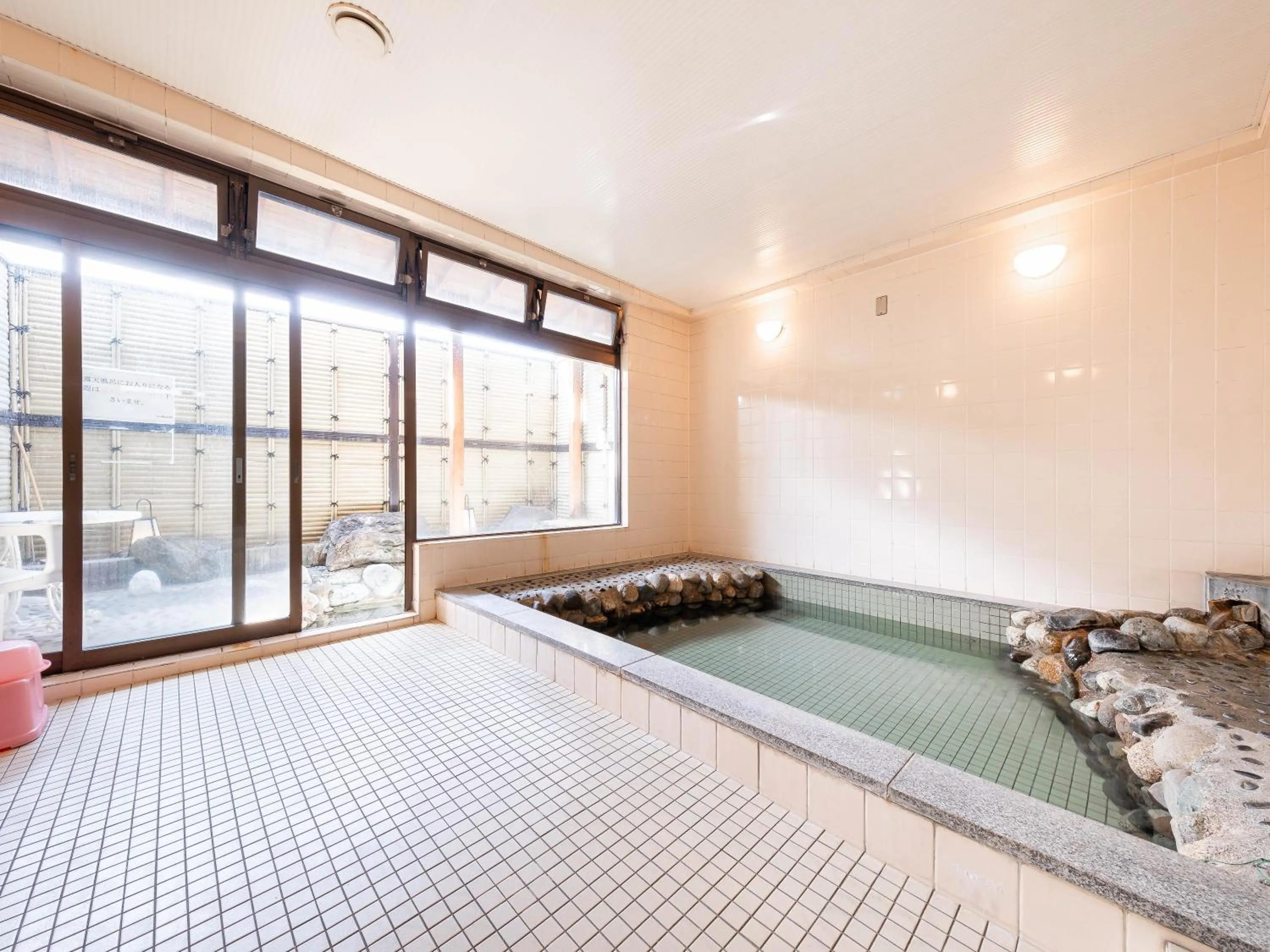 Public Bath, Bed in Fuji Sakura Onsen Ryokan