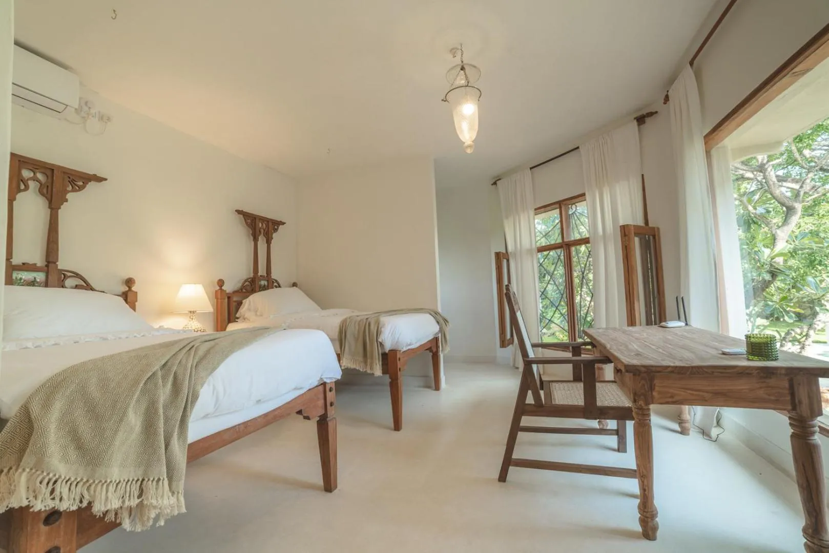 Bed in Bamboo House B&B